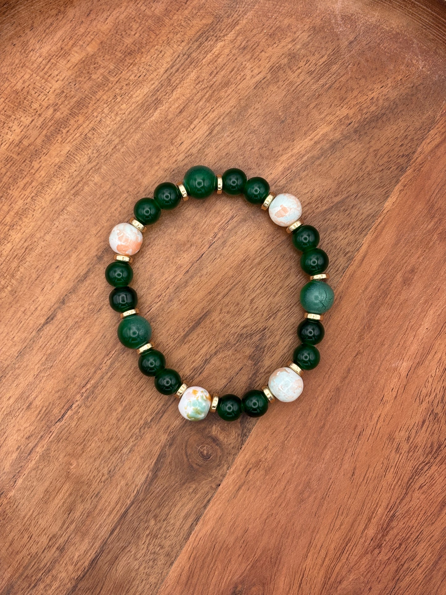 "Taylor" - Handmade Glass Beaded Stretch Bracelet