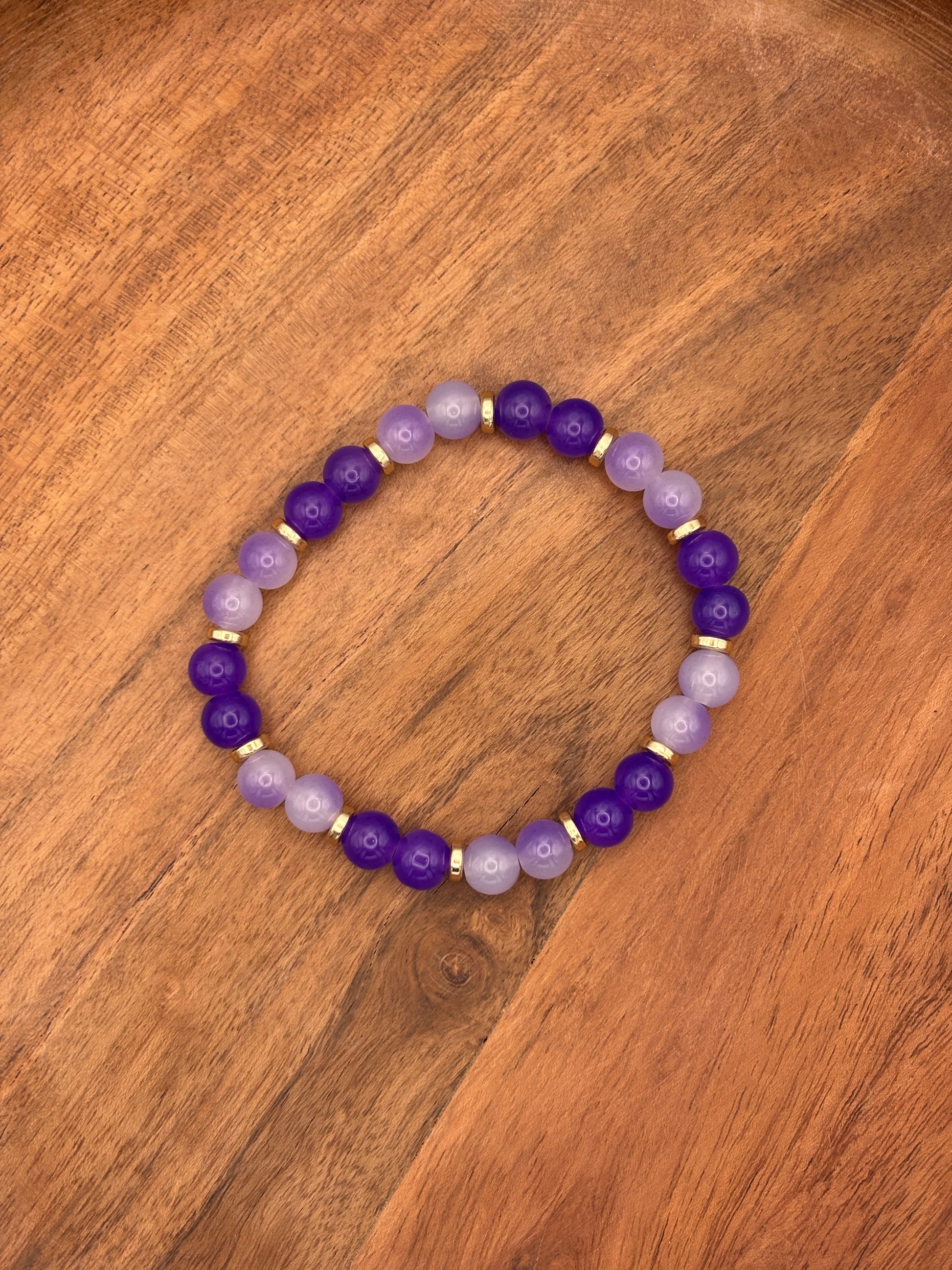 Pamela  Handmade Glass Beaded Stretch Bracelet - 5