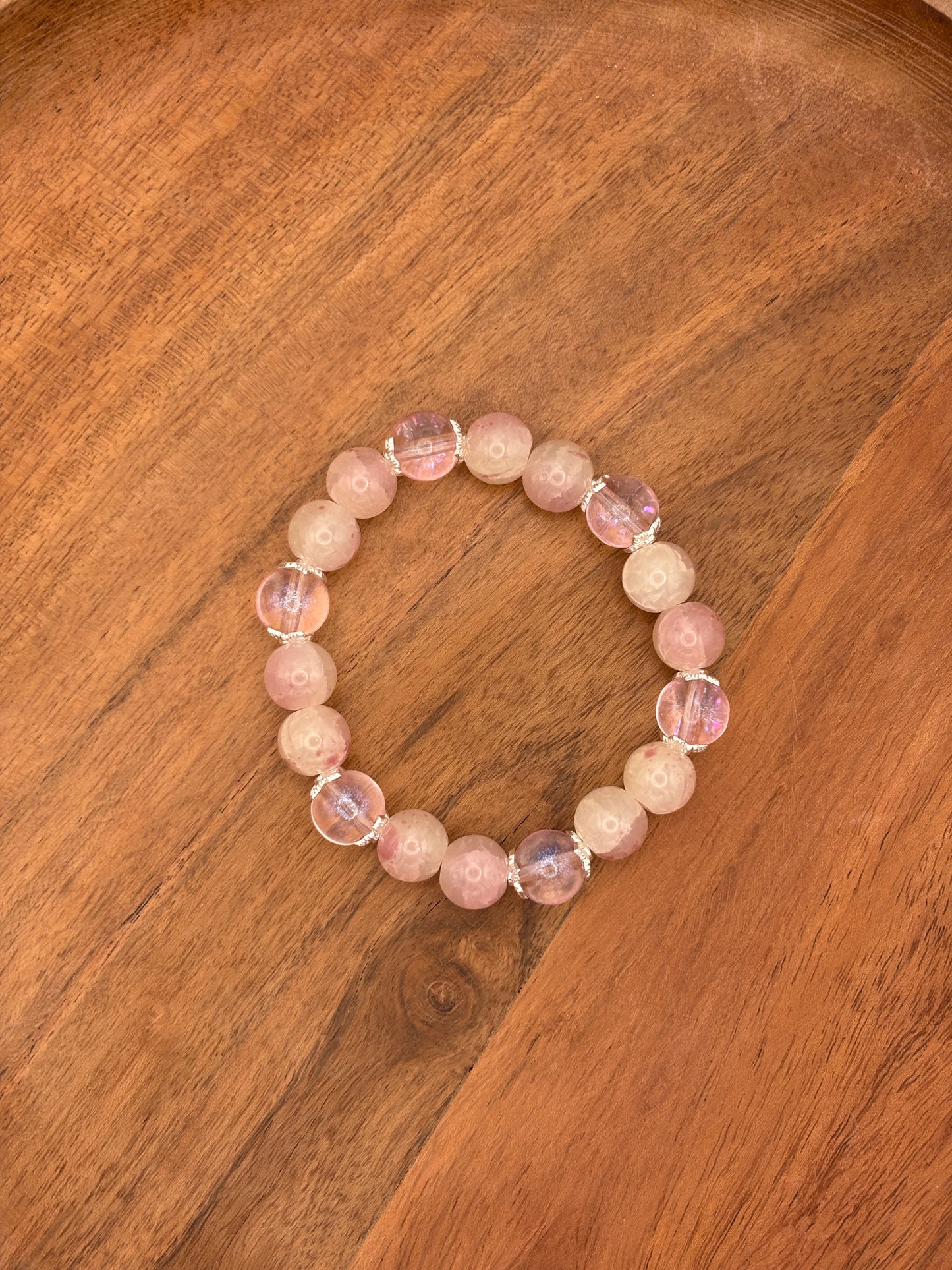 Isabel  Handmade Glass Beaded Stretch Bracelet - 5
