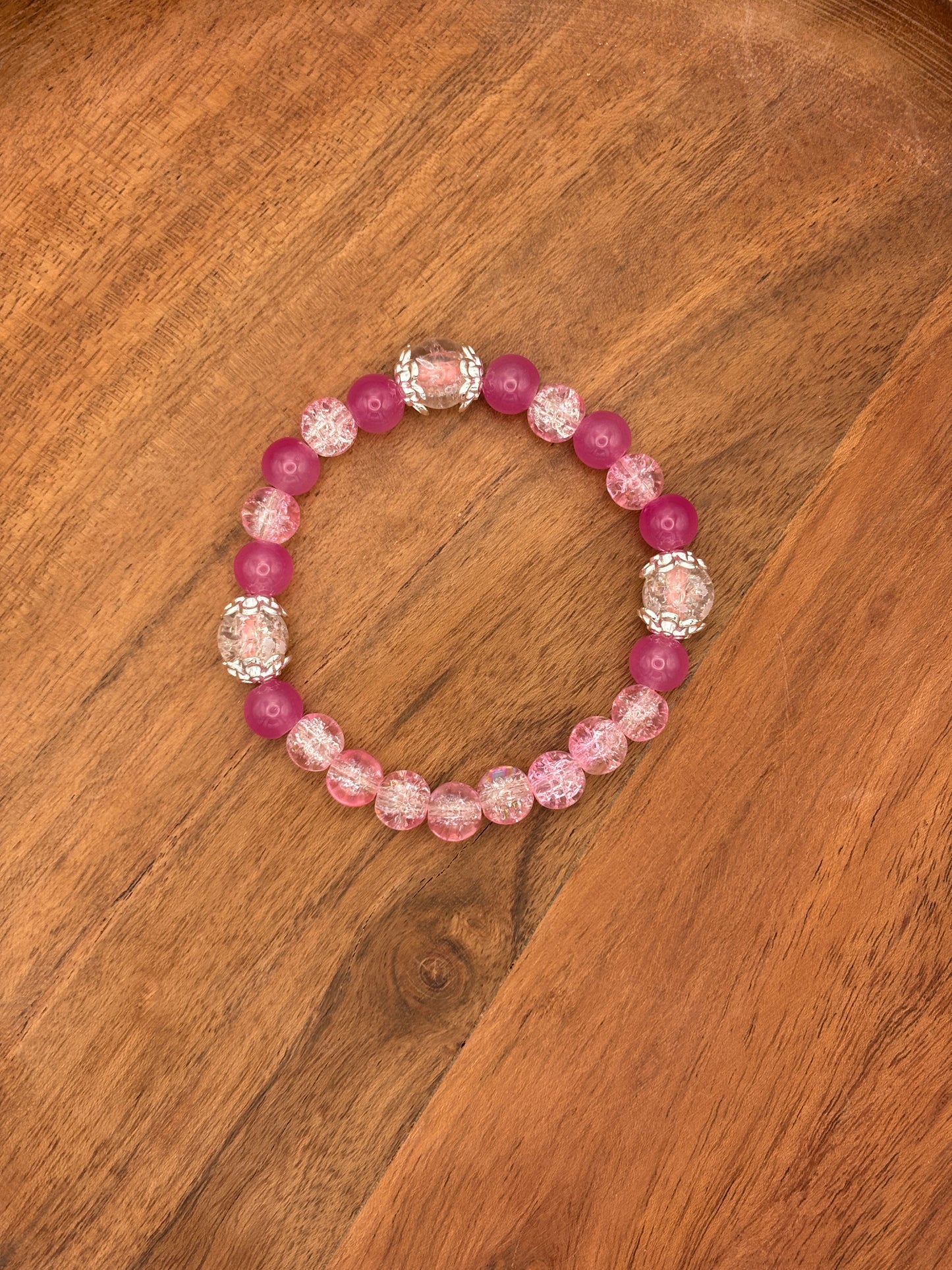 "Alexis" - Handmade Glass Beaded Stretch Bracelet