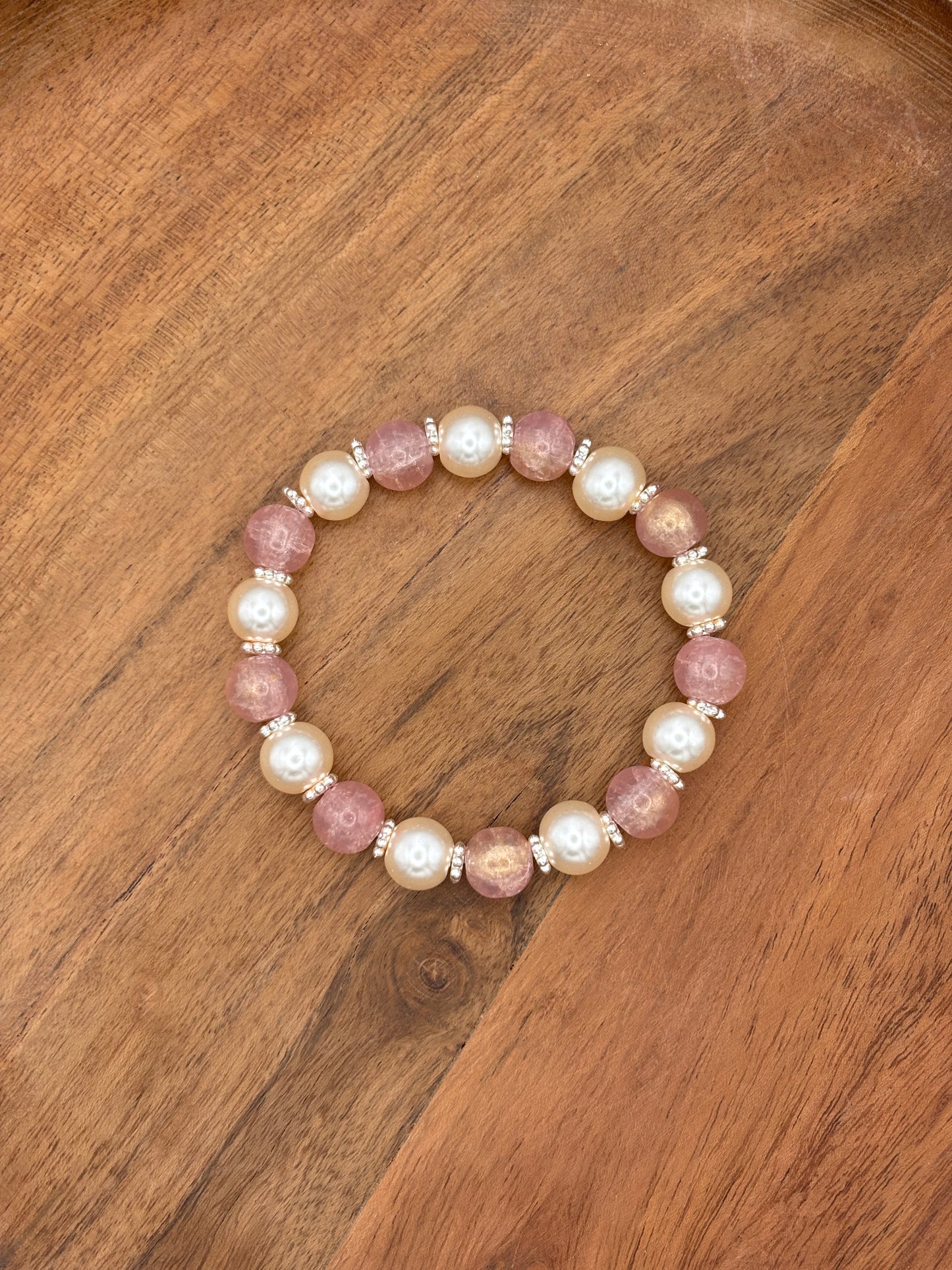 "Mimi II" - Handmade Glass Beaded Stretch Bracelet
