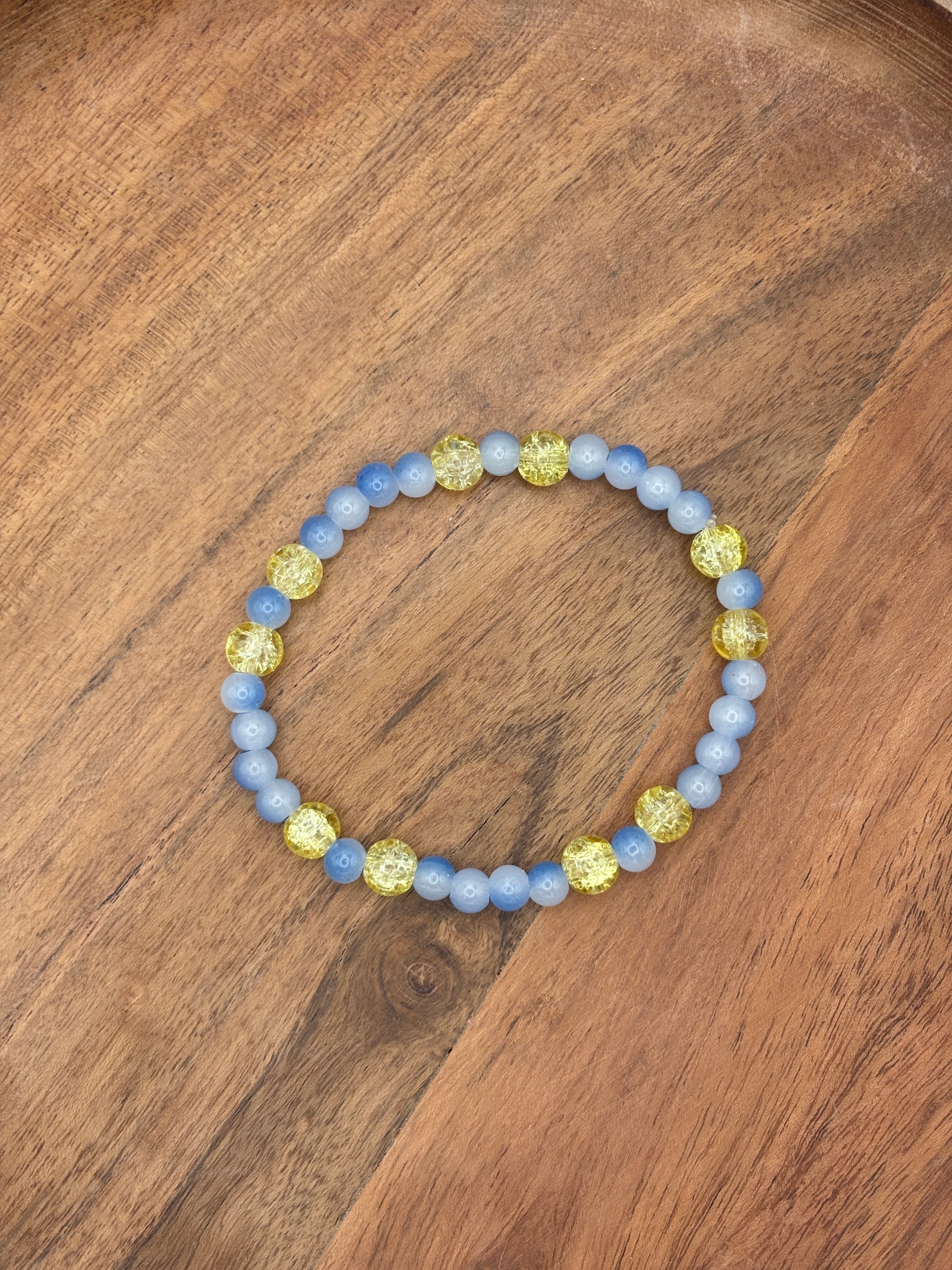 Texas True  Handmade Glass Beaded Stretch Bracelet - 5