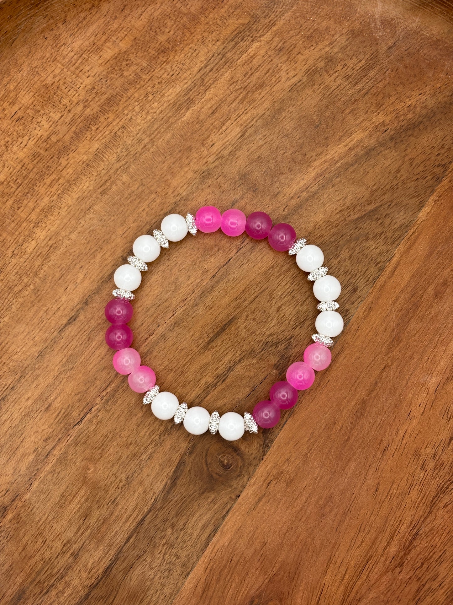 "Penny" - Handmade Glass Beaded Stretch Bracelet