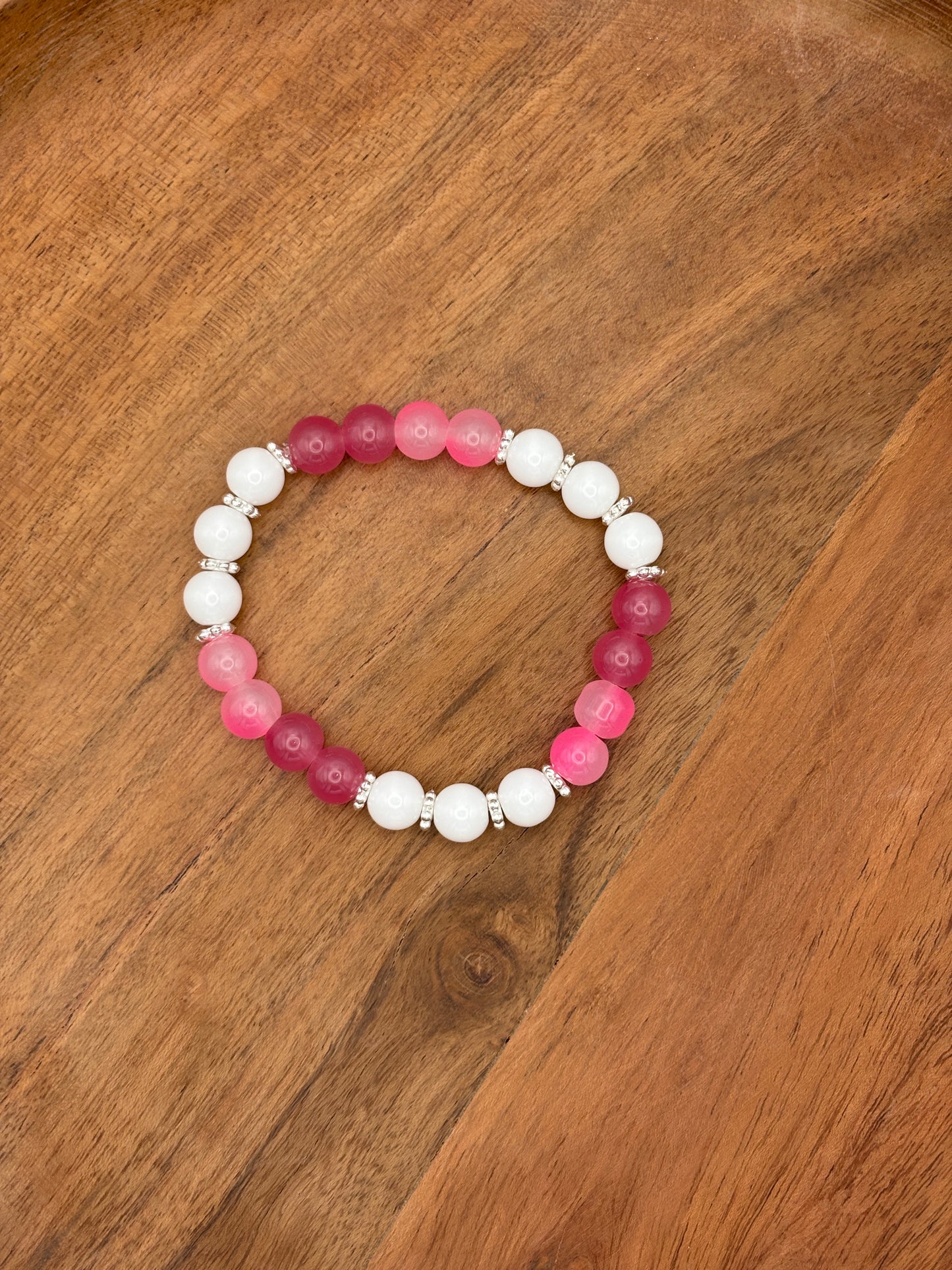 "Penny" - Handmade Glass Beaded Stretch Bracelet