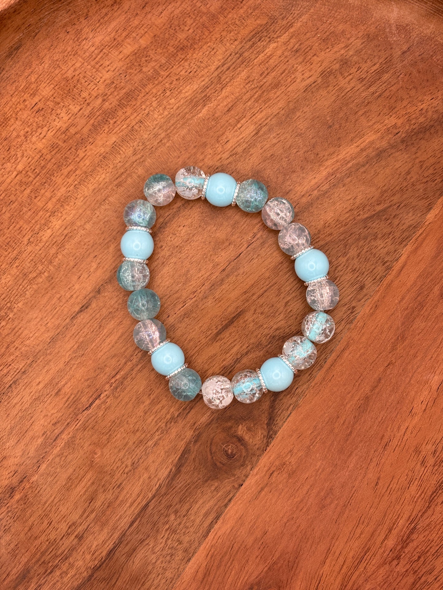 "Connie II" - Handmade Glass Beaded Stretch Bracelet