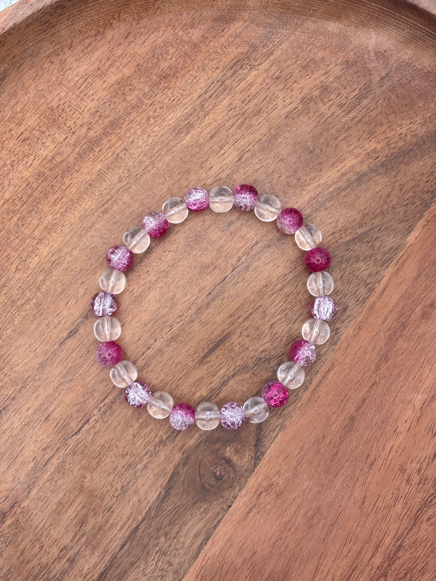 "Pixie" - Handmade Glass Beaded Stretch Bracelet