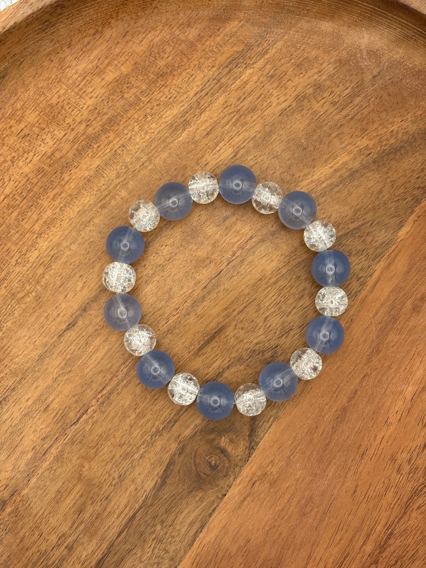 "Brandy" - Handmade Glass Beaded Stretch Bracelet