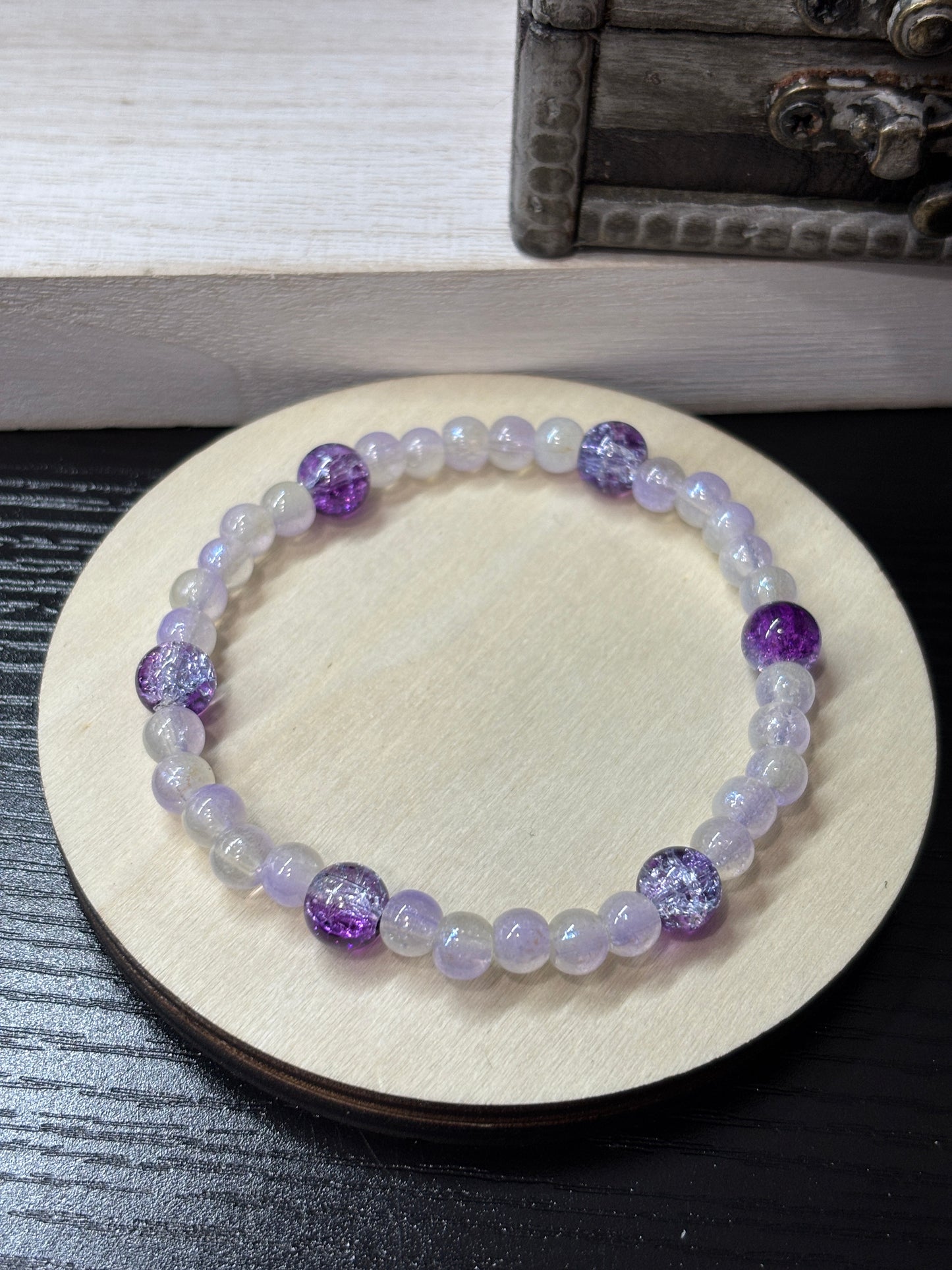 "Anna" - Handmade Glass Beaded Stretch Bracelet