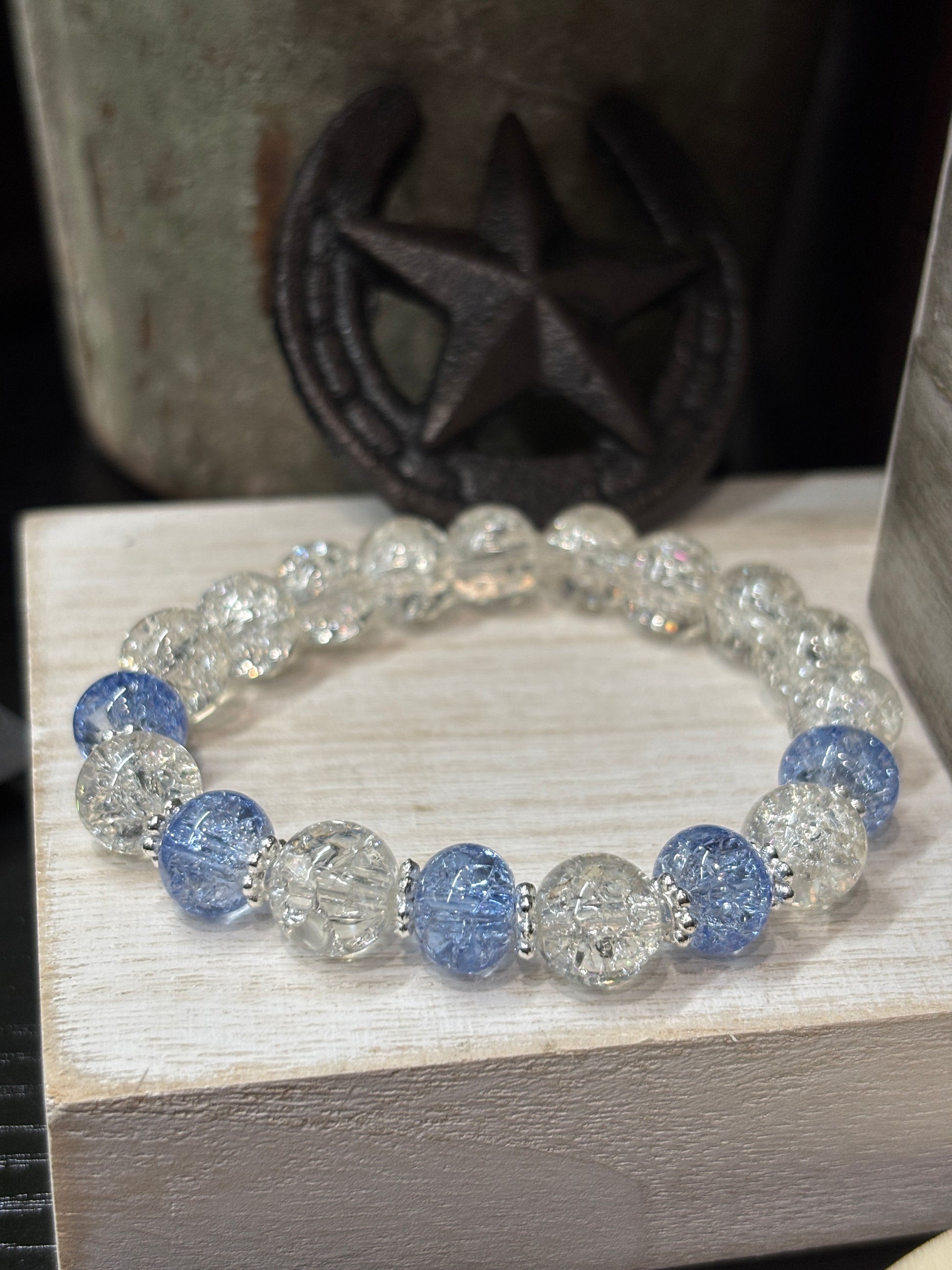 Cora  Handmade Glass Beaded Stretch Bracelet - 2