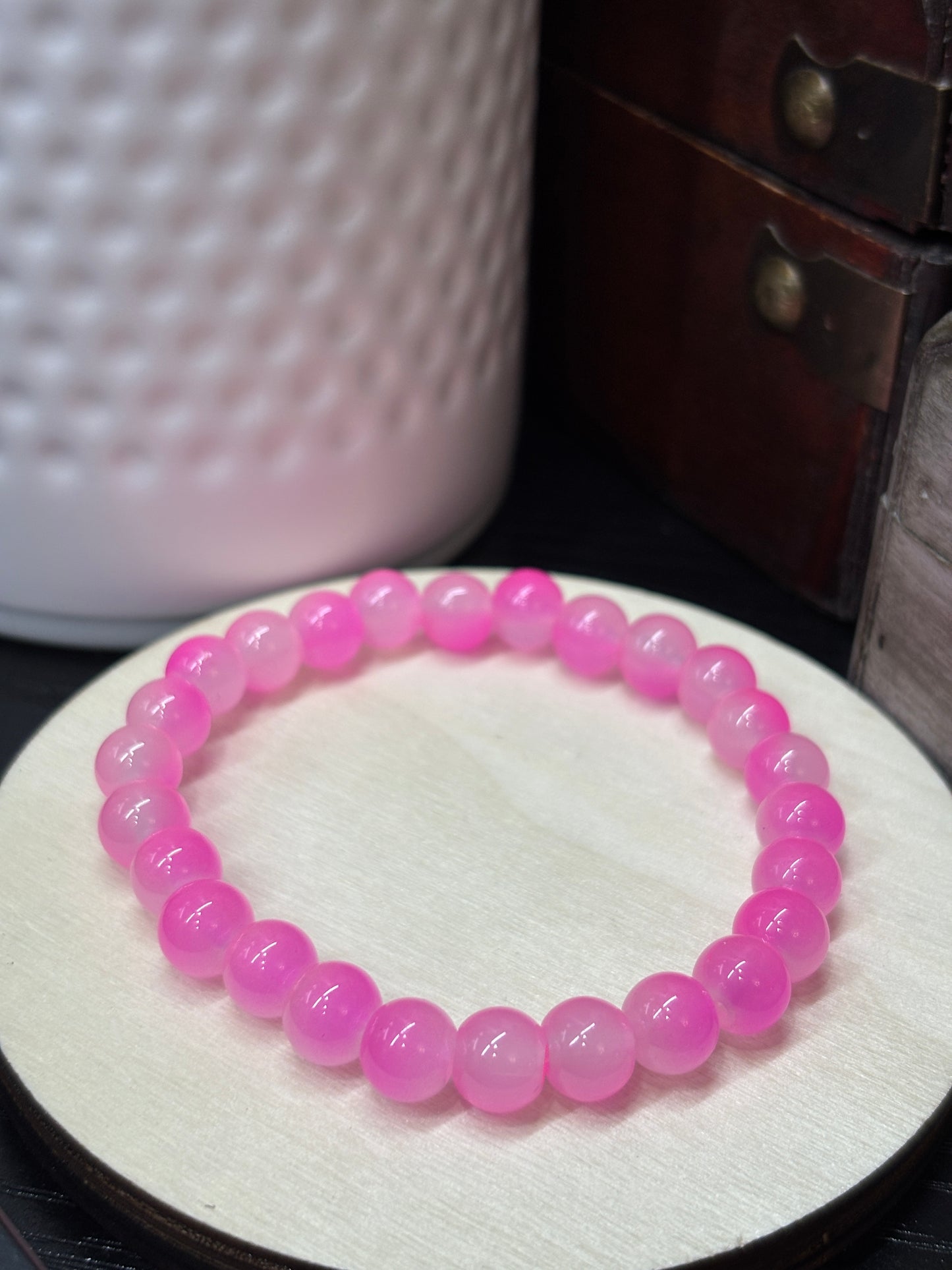 "Jocelyn II" - Handmade Glass Beaded Stretch Bracelet