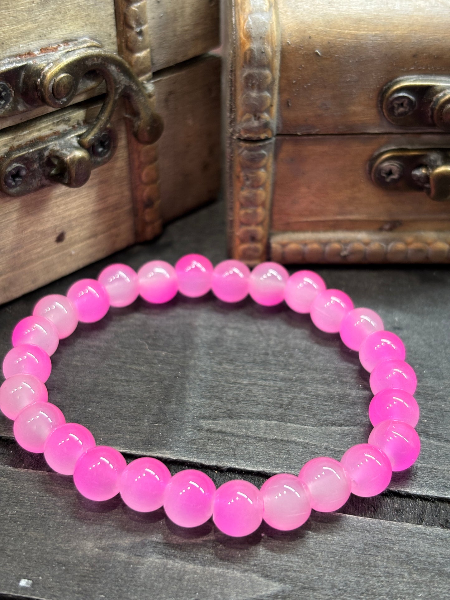 "Jocelyn II" - Handmade Glass Beaded Stretch Bracelet