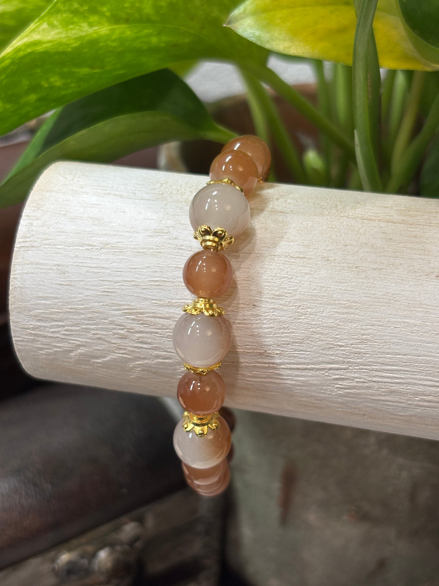 "Aria" - Handmade Glass Beaded Stretch Bracelet