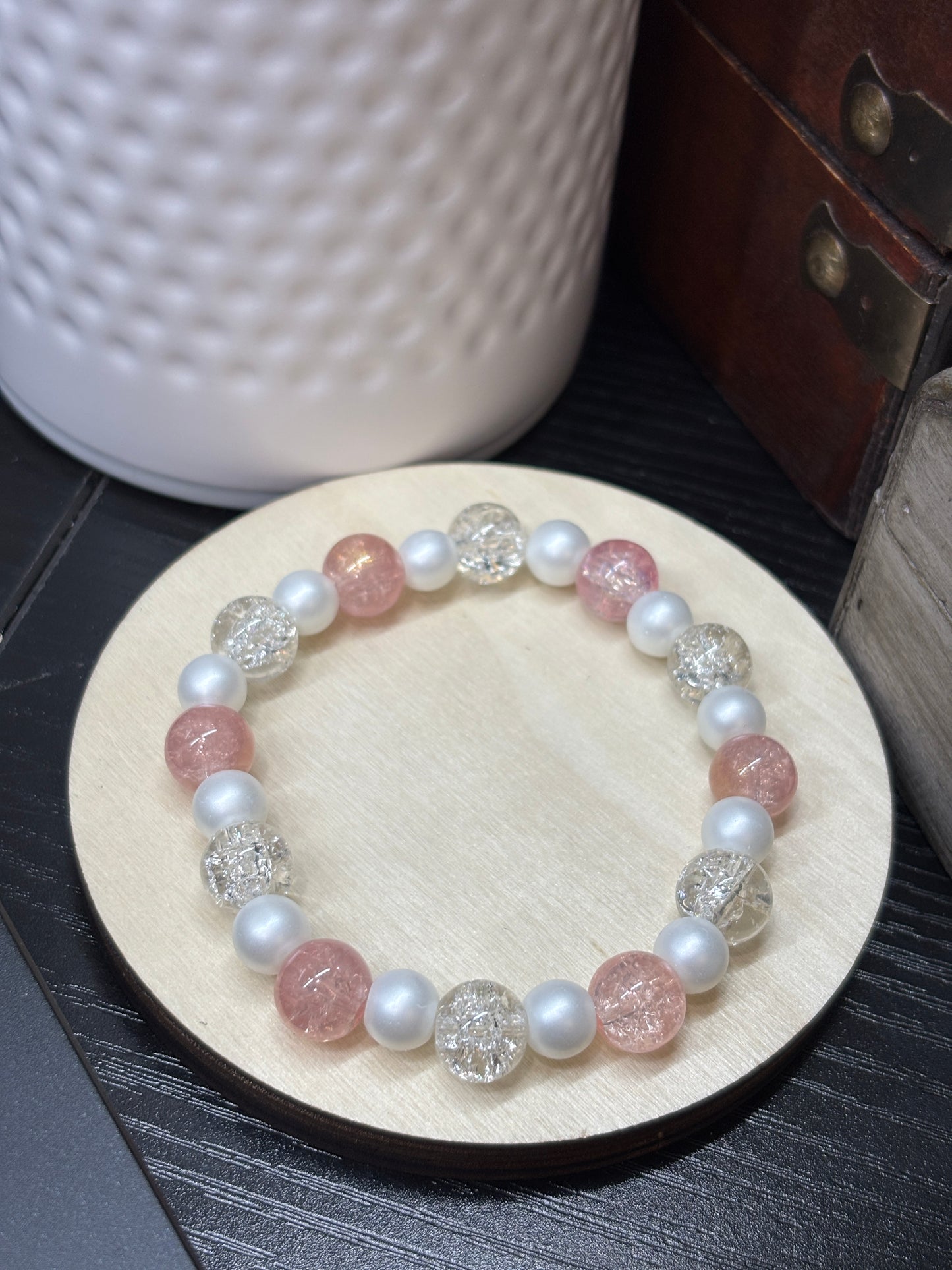 "Chloe II" - Handmade Glass Beaded Stretch Bracelet