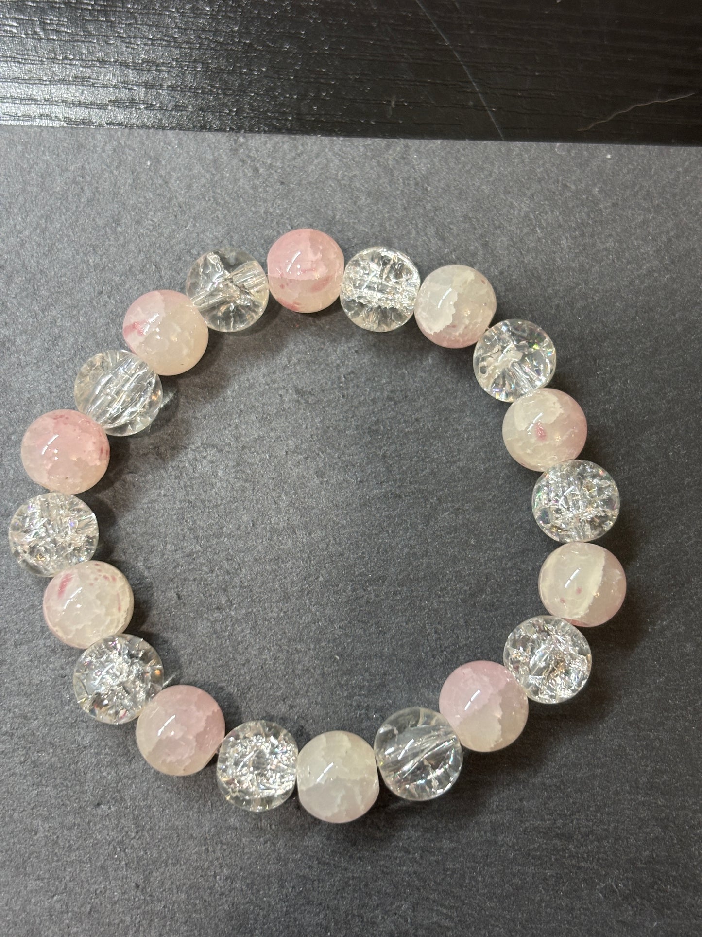 "Melanie" - Handmade Glass Beaded Stretch Bracelet