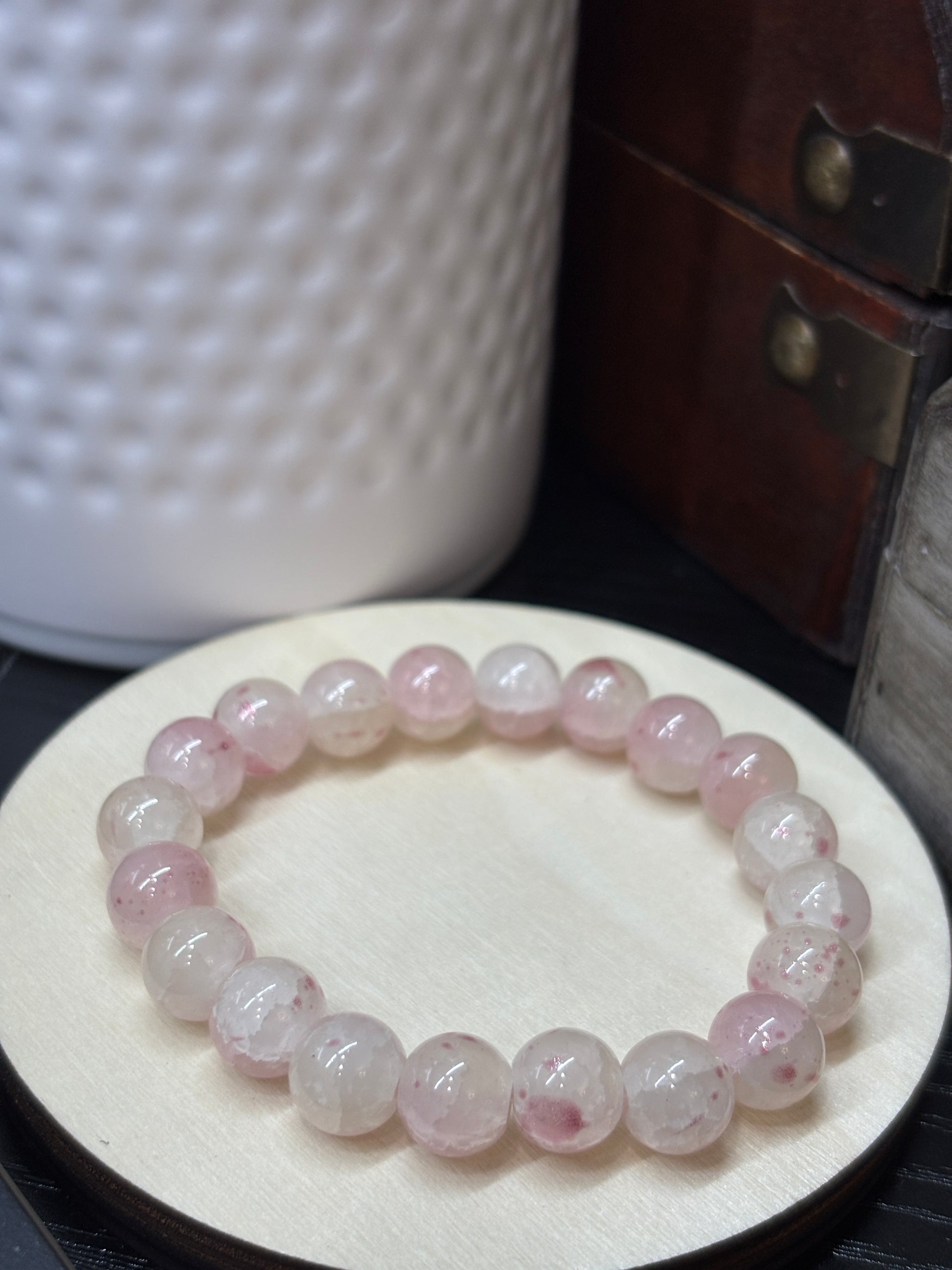 Priscilla  Handmade Glass Beaded Stretch Bracelet - 3