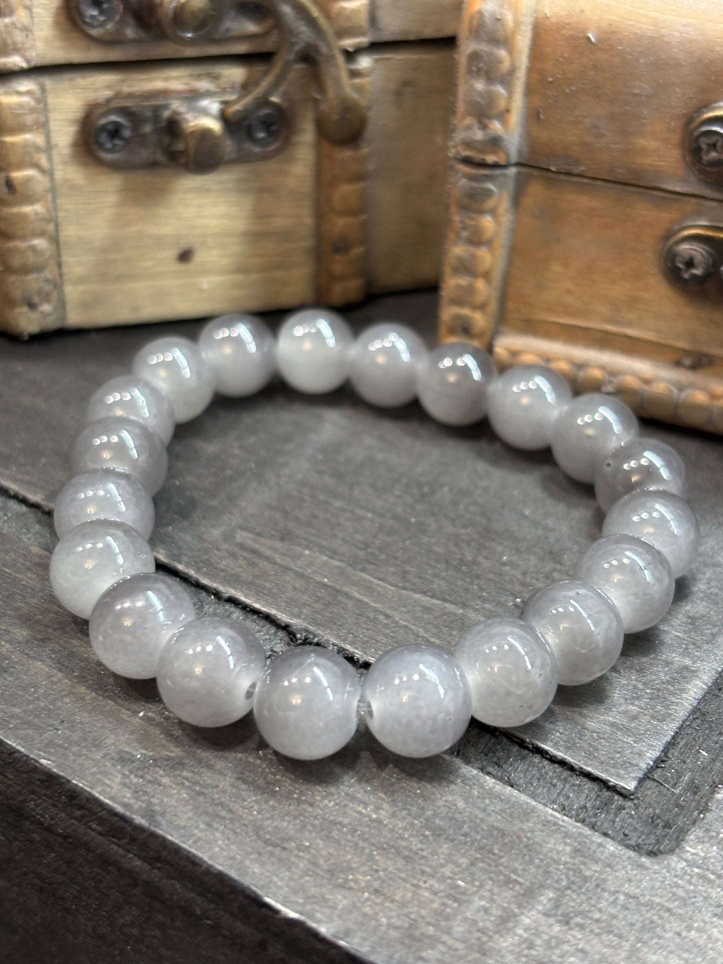 Gracie  Handmade Glass Beaded Stretch Bracelet - 2