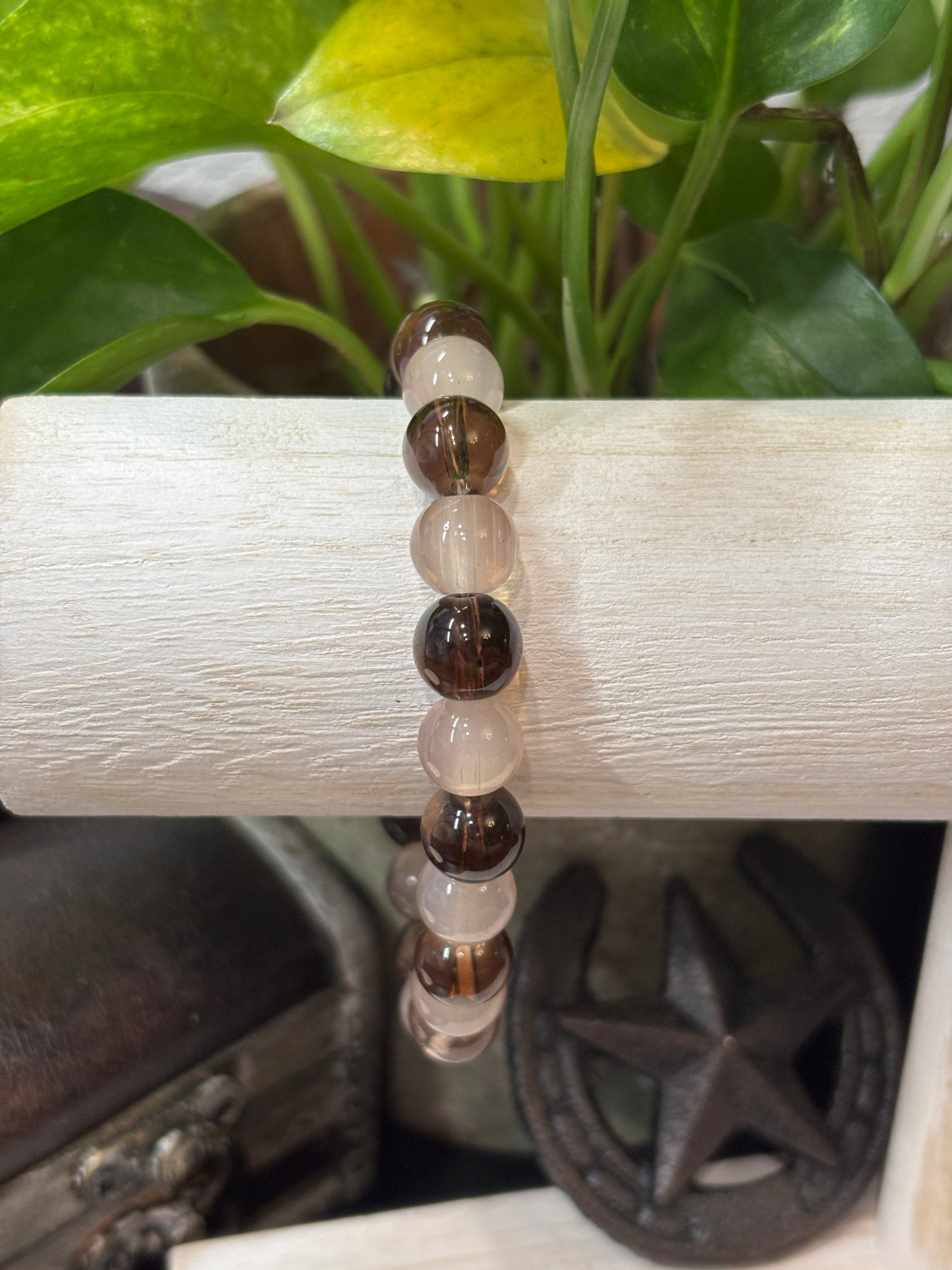 Sand & Stone  Handmade Glass Beaded Stretch Bracelet - 3