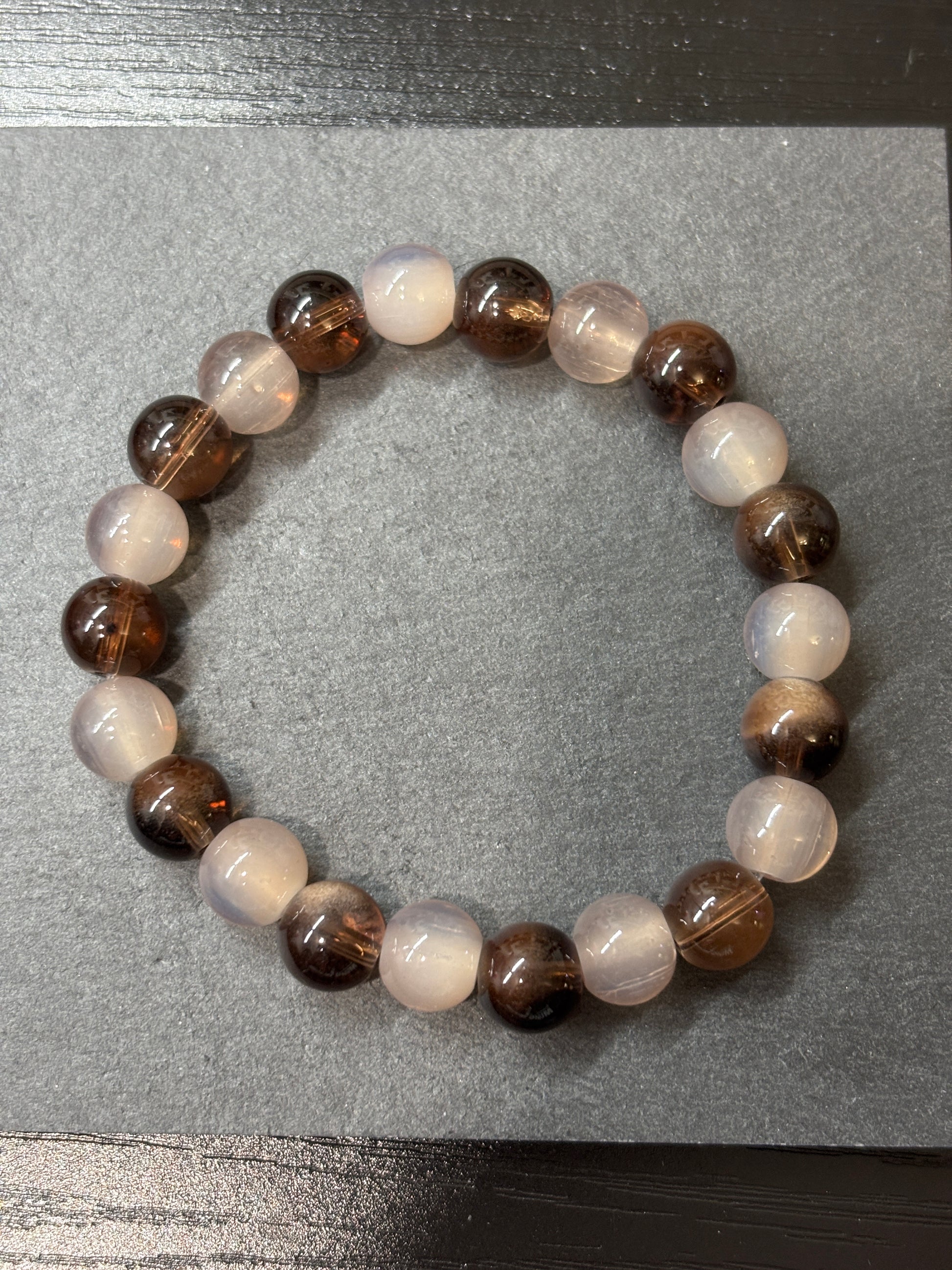 Sand & Stone  Handmade Glass Beaded Stretch Bracelet - 2