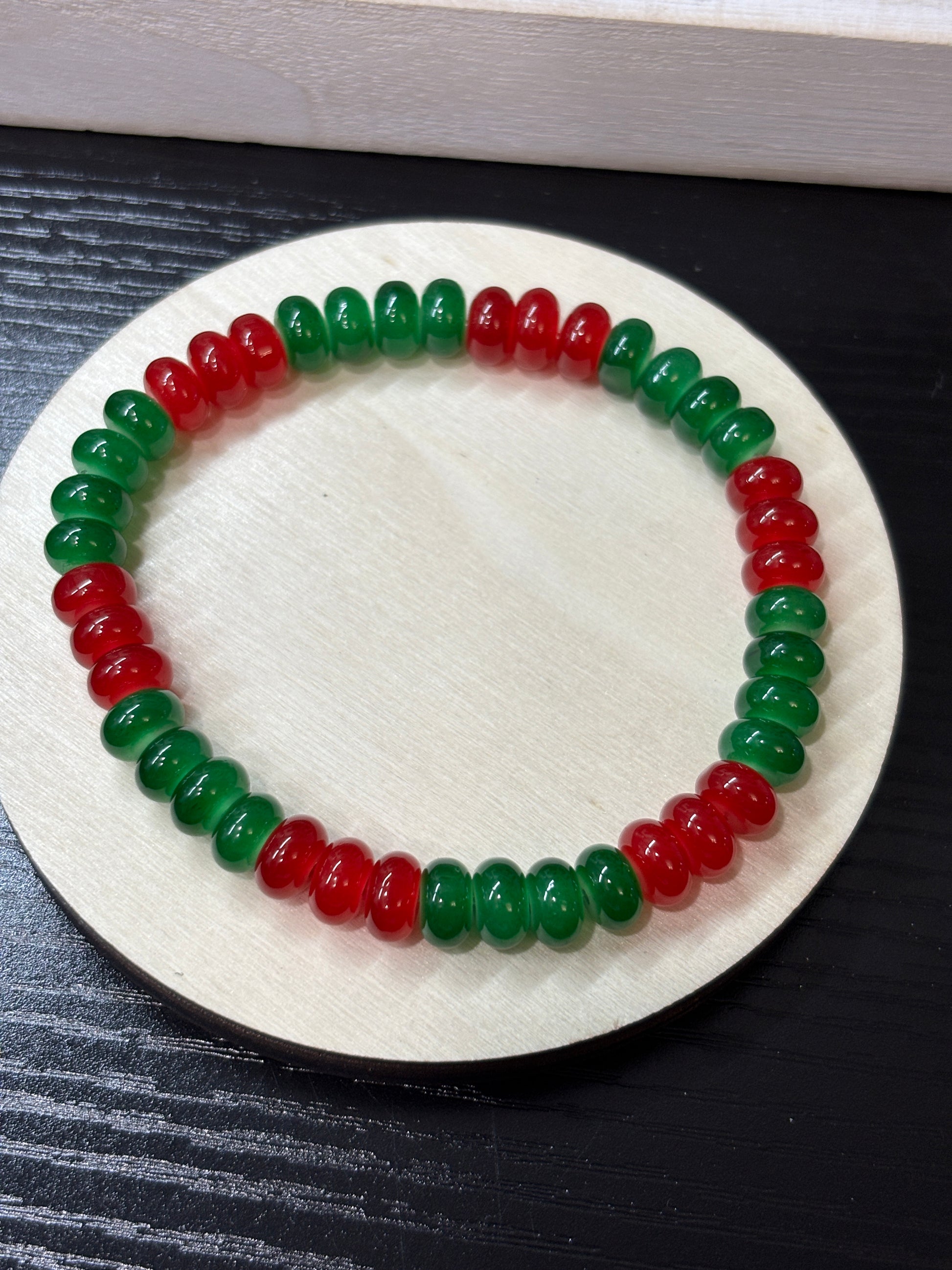Lucky In Love  Handmade Glass Beaded Stretch Bracelet - 2