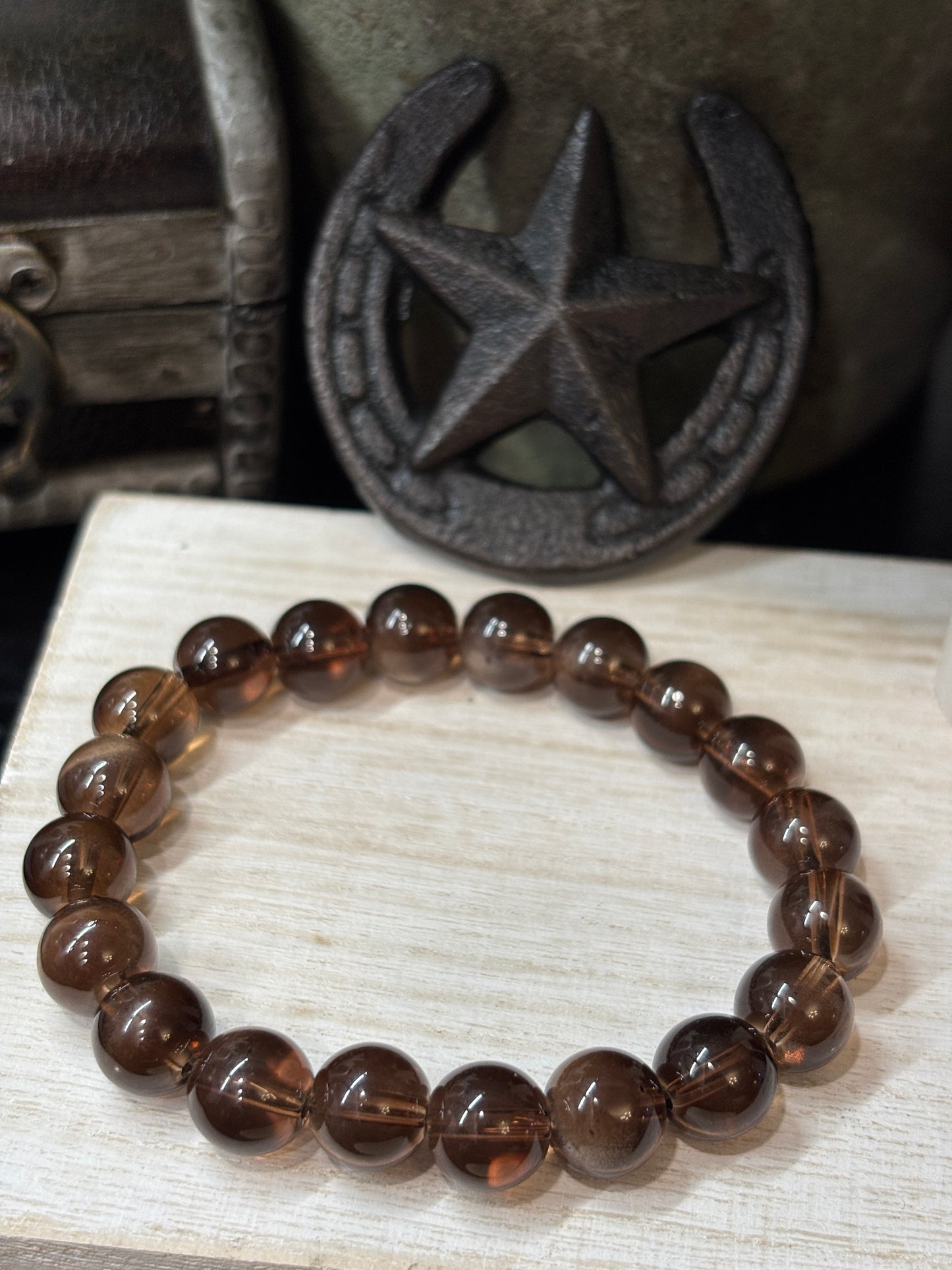 "Brianna" - Handmade Glass Beaded Stretch Bracelet