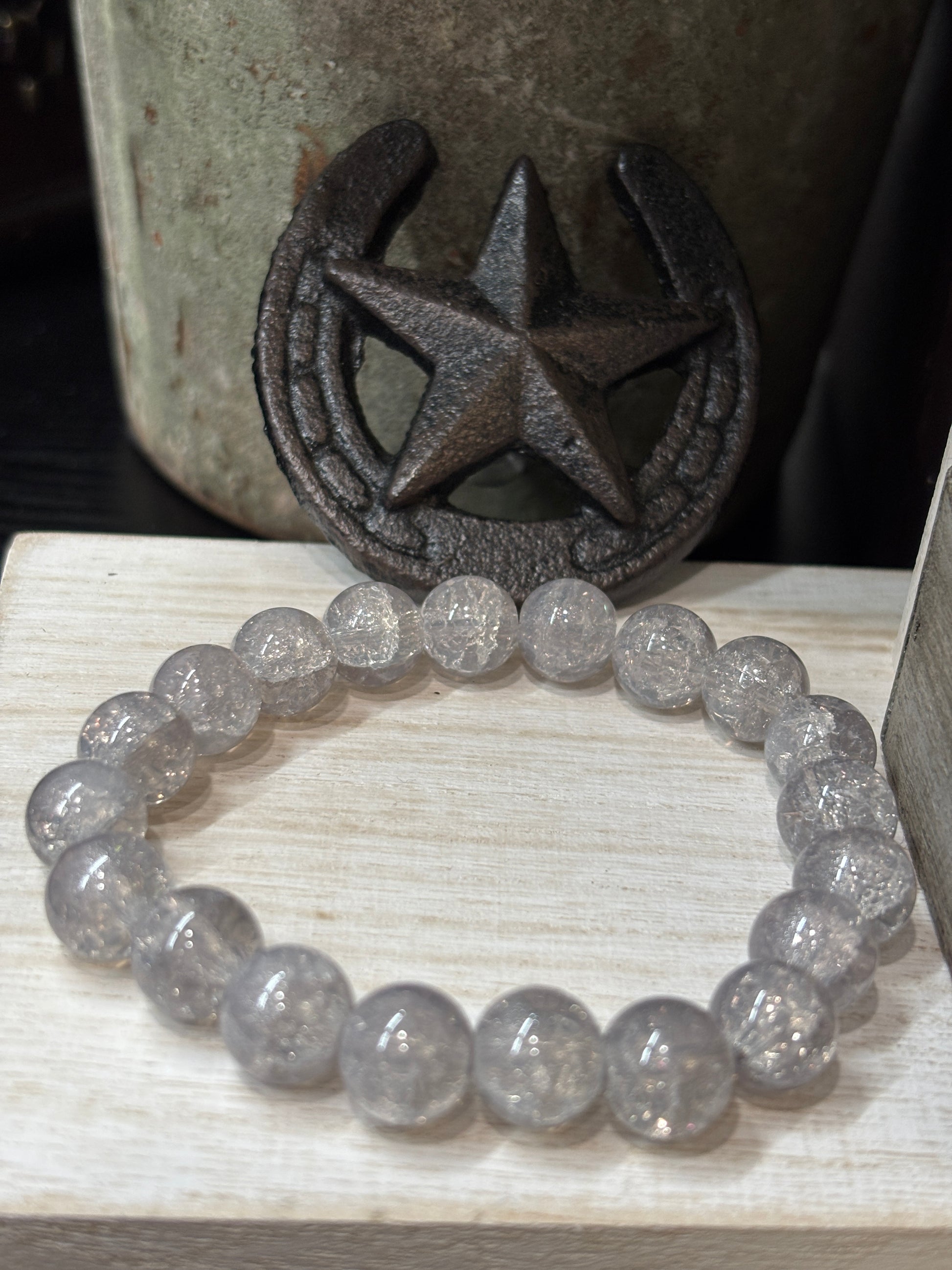 Crystal  Handmade Glass Beaded Stretch Bracelet - 5