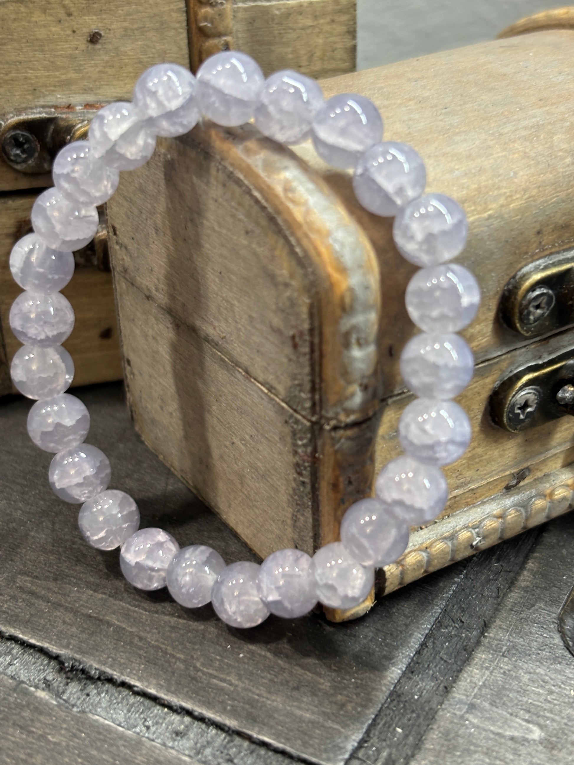 Lacey  Handmade Glass Beaded Stretch Bracelet - 2