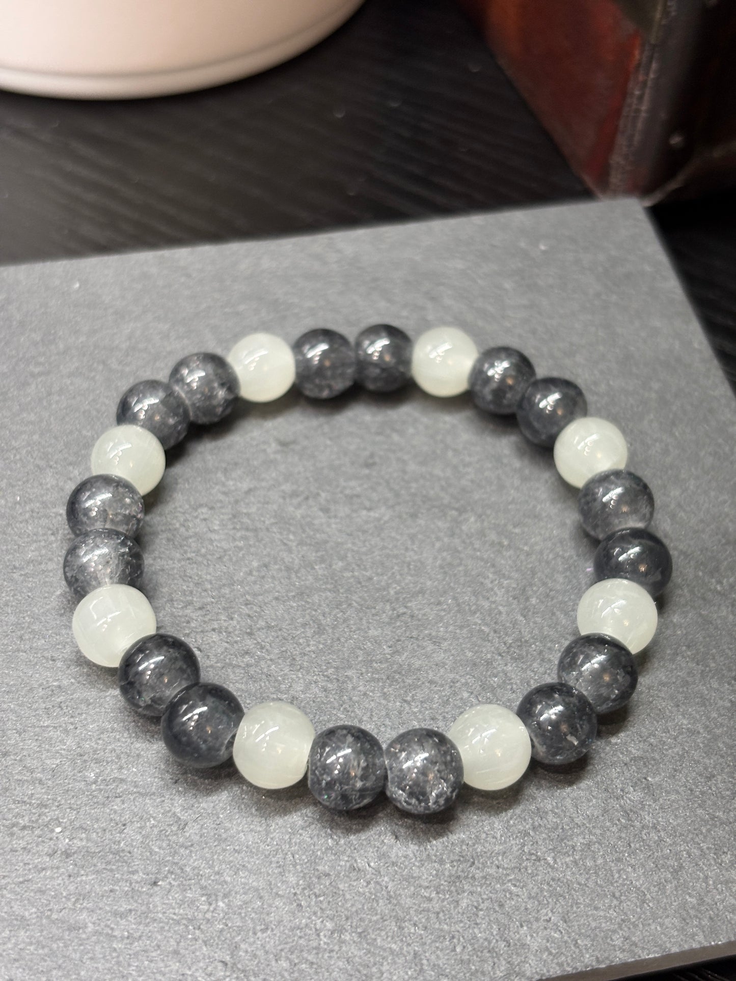 "Mabel II" - Handmade Glass Beaded Stretch Bracelet