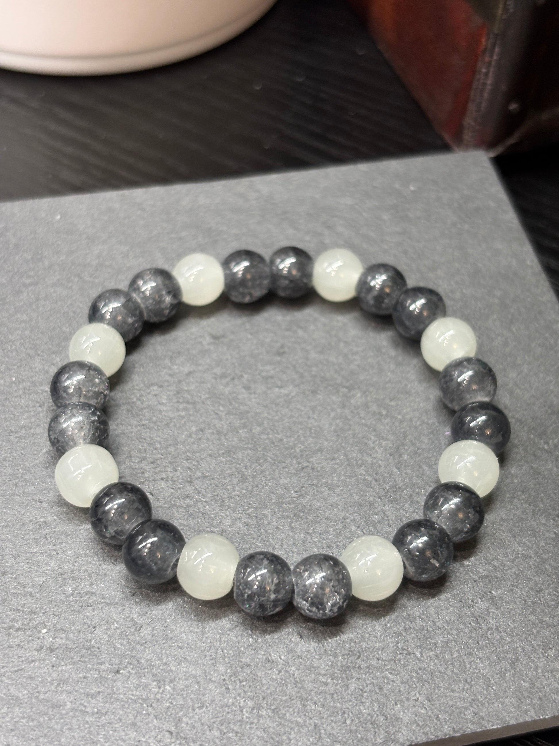 Mabel II  Handmade Glass Beaded Stretch Bracelet - 2