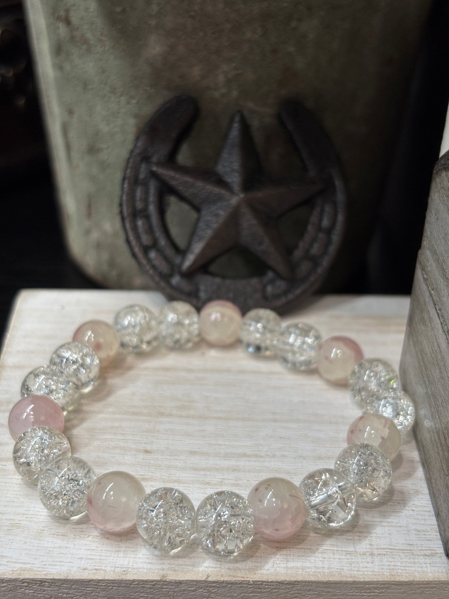 "Melanie II" - Handmade Glass Beaded Stretch Bracelet