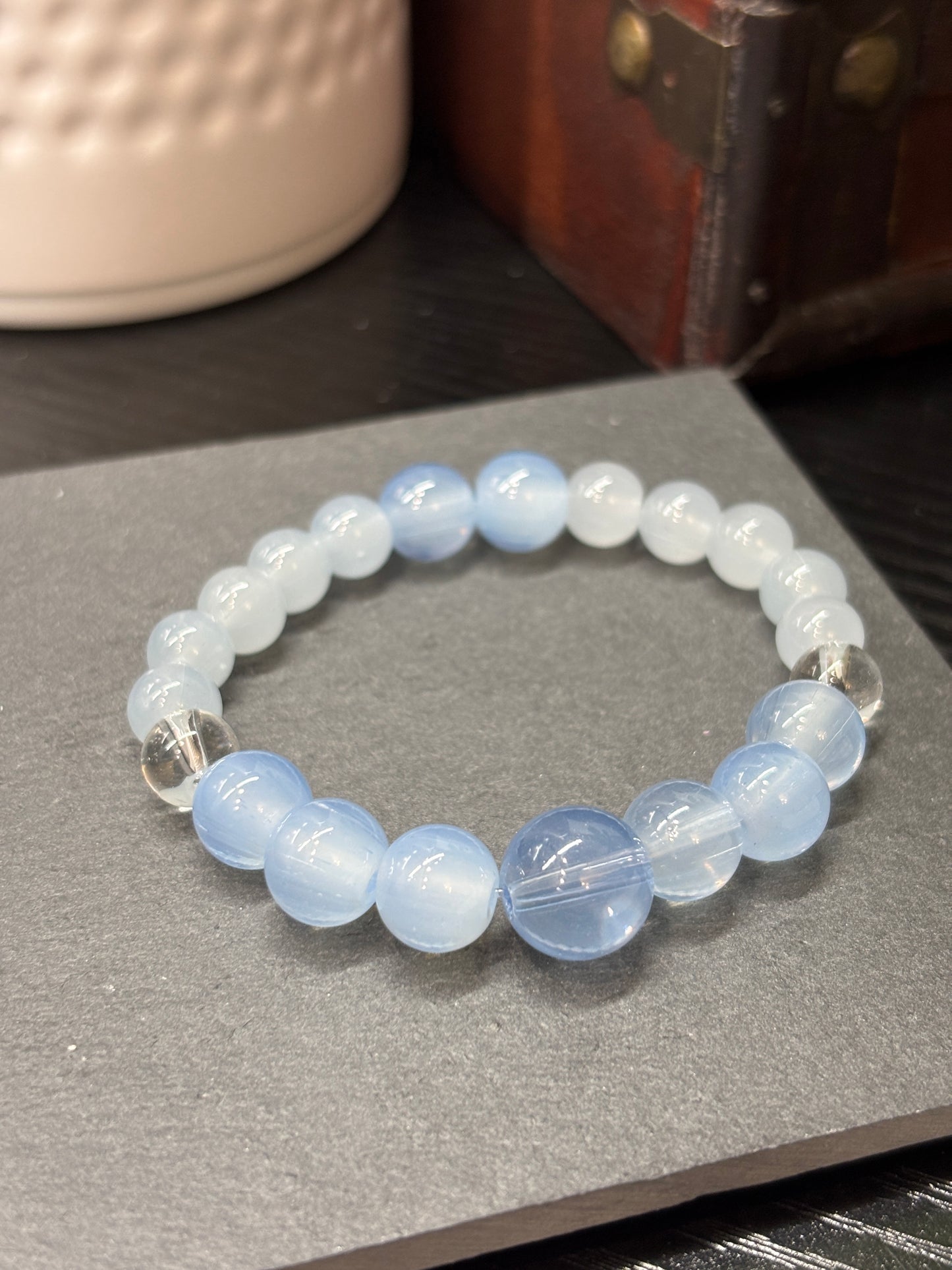 "Samantha" - Handmade Glass Beaded Stretch Bracelet