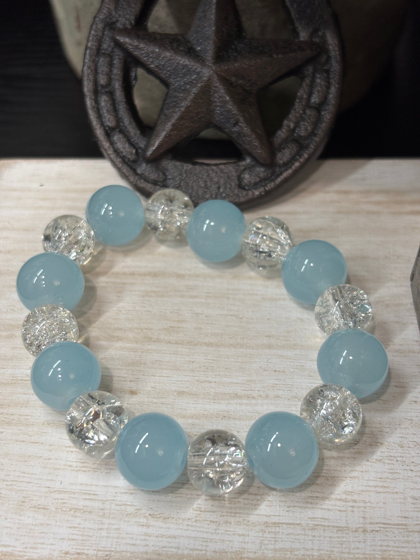 "Janey" - Handmade Glass Beaded Stretch Bracelet