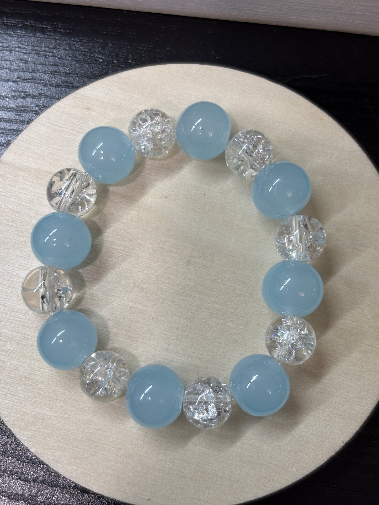 "Janey" - Handmade Glass Beaded Stretch Bracelet