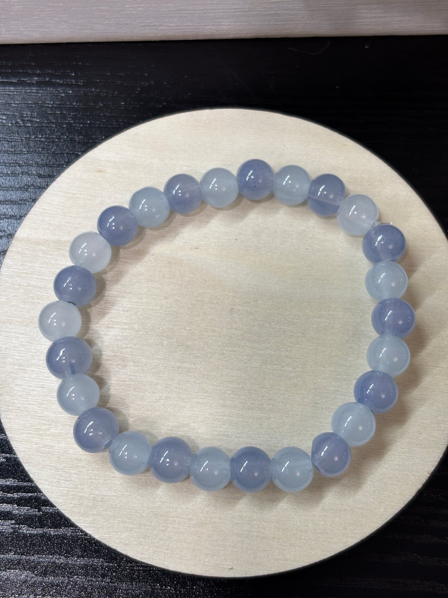 "Gail" - Handmade Glass Beaded Stretch Bracelet