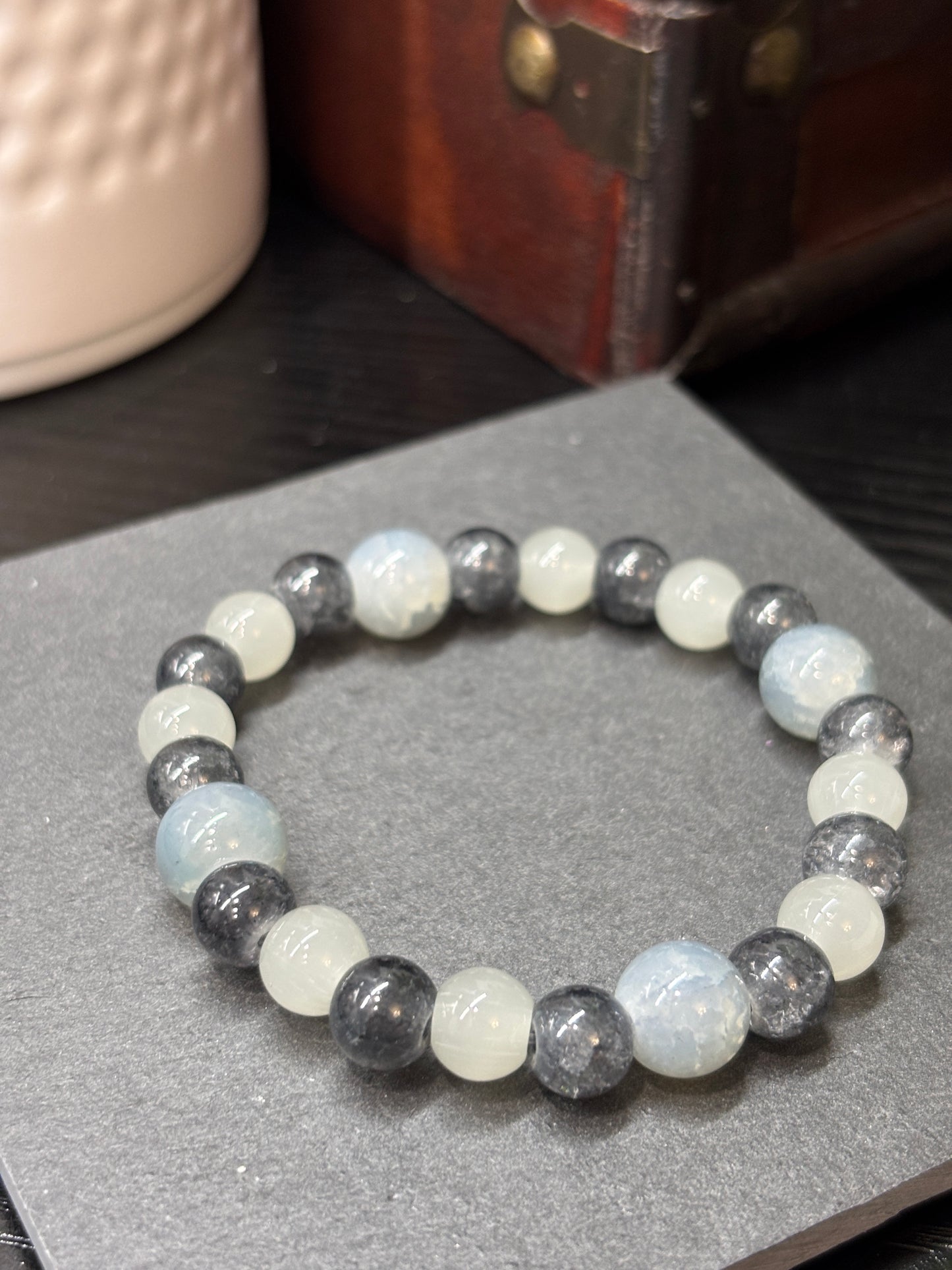 Charlotte III Handmade Glass Beaded Stretch Bracelet - 1