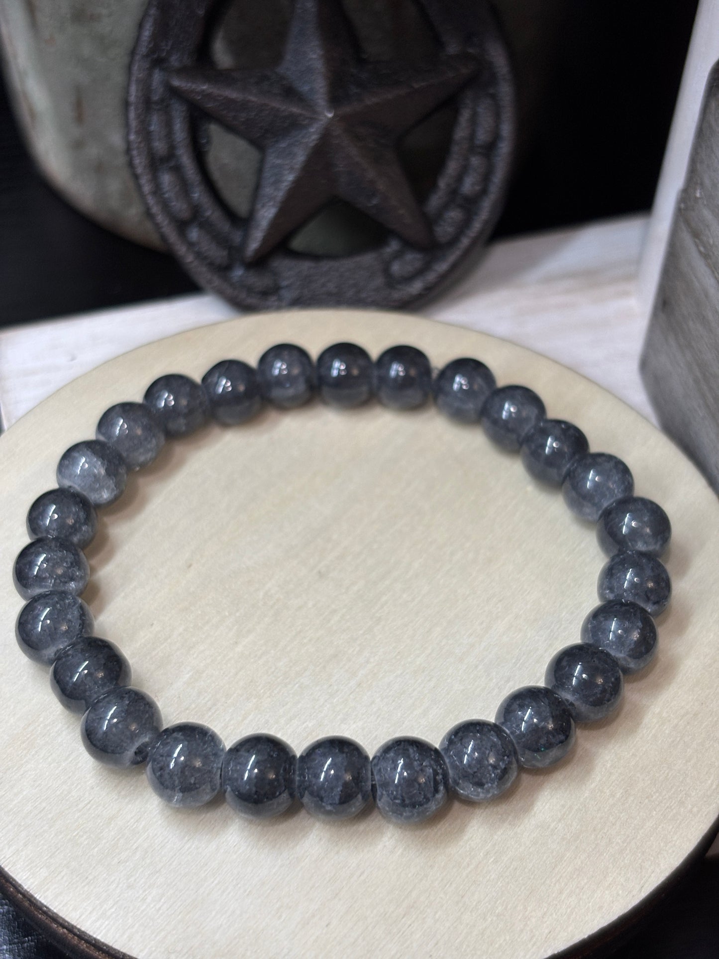 "Beatrice" - Handmade Glass Beaded Stretch Bracelet