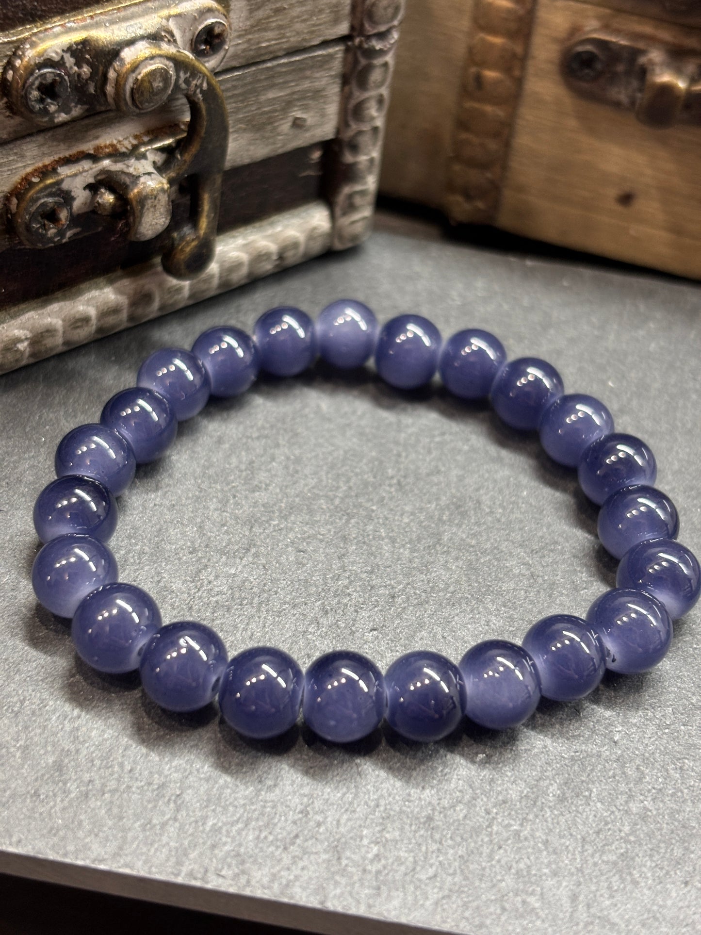 "Bonnie" - Handmade Glass Beaded Stretch Bracelet