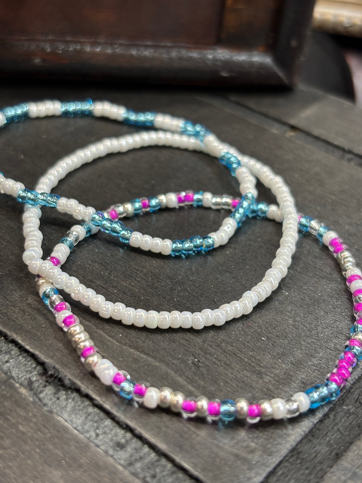 "Fairy Dust" - Handmade Seed Bead Stretch Bracelet Set of 3