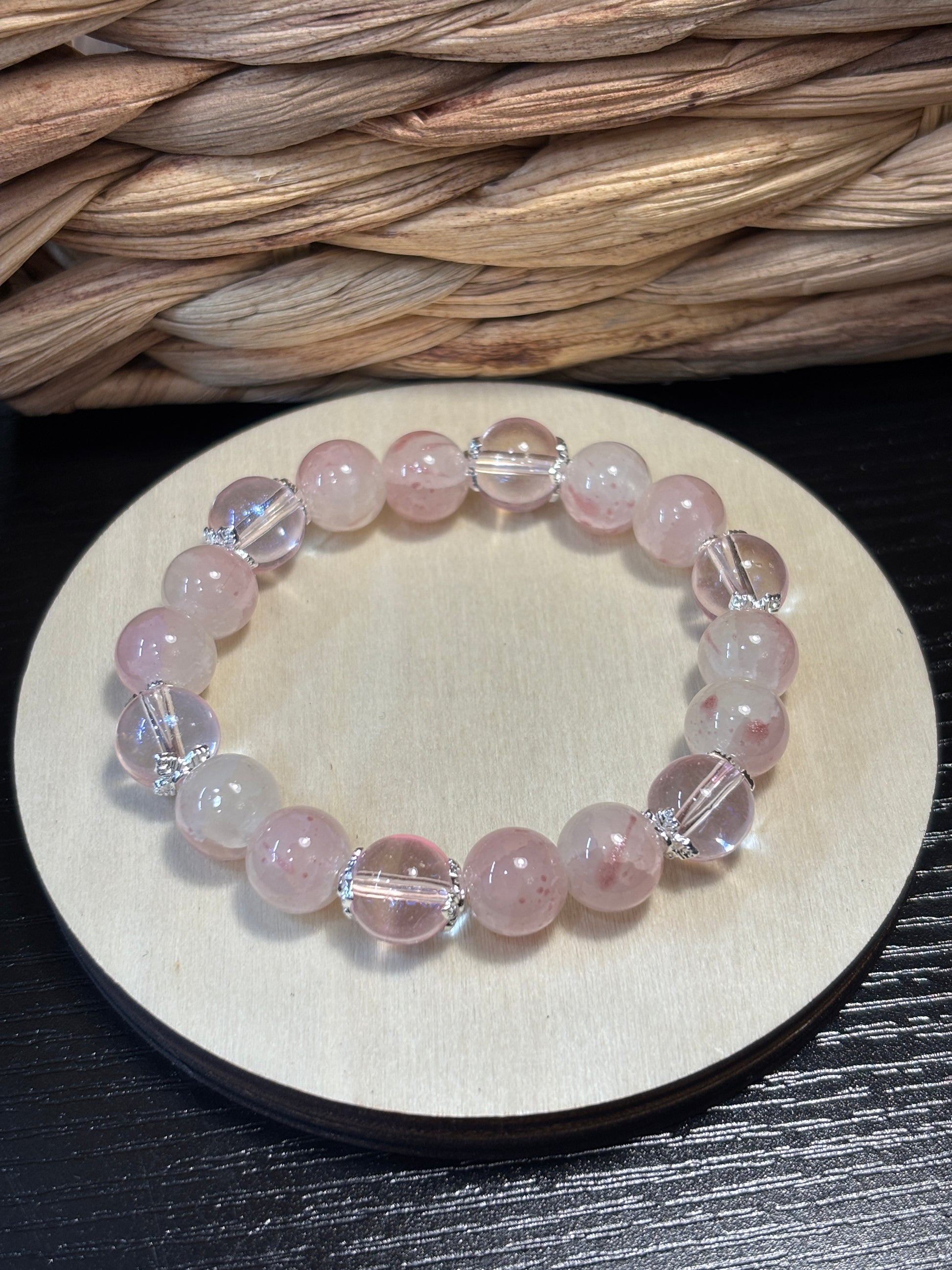 Isabel  Handmade Glass Beaded Stretch Bracelet - 4