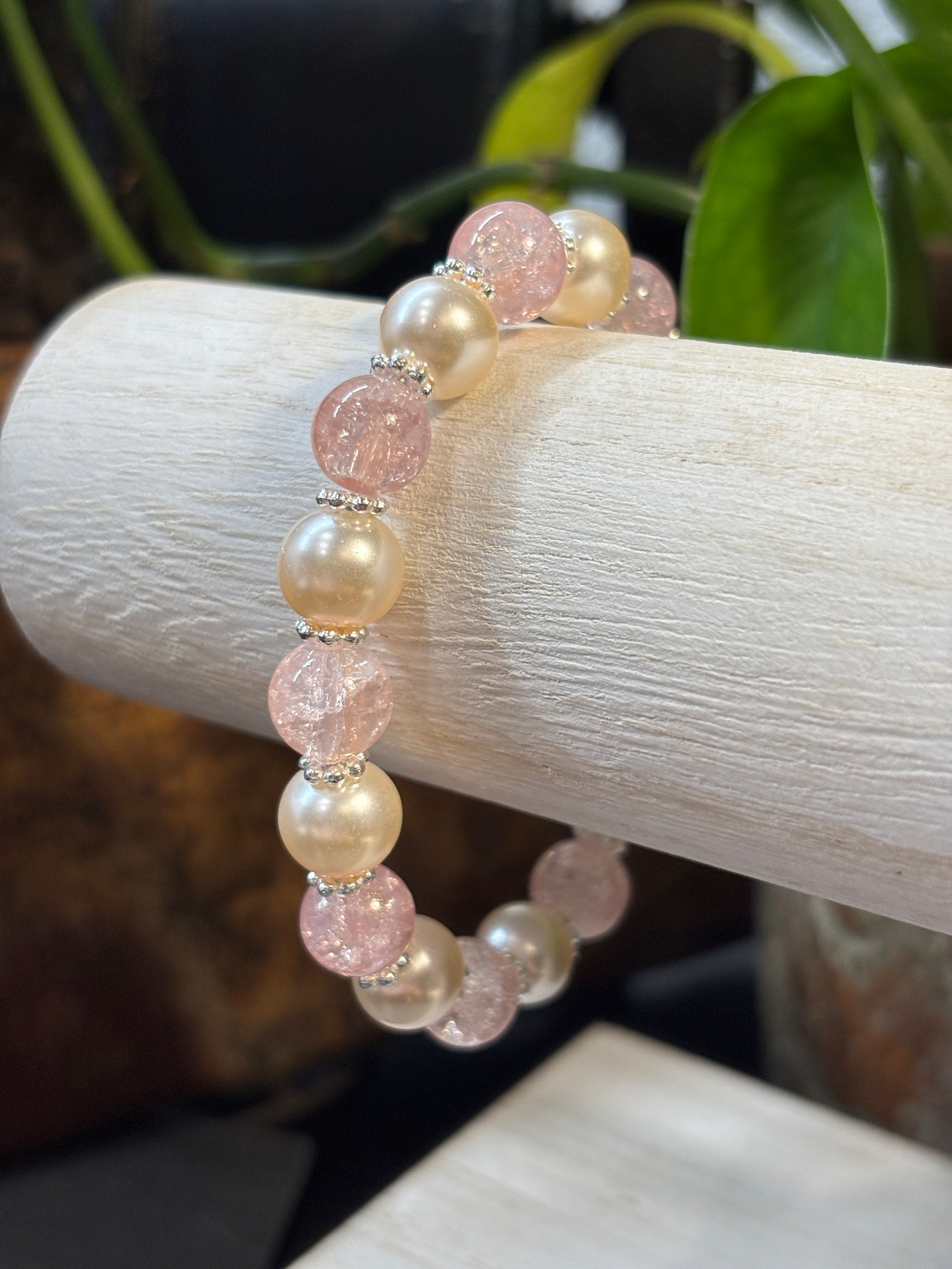 Mimi II  Handmade Glass Beaded Stretch Bracelet - 2