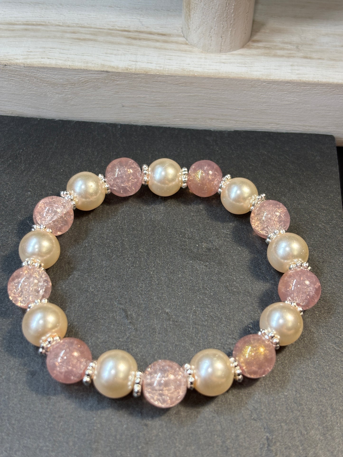 "Mimi II" - Handmade Glass Beaded Stretch Bracelet