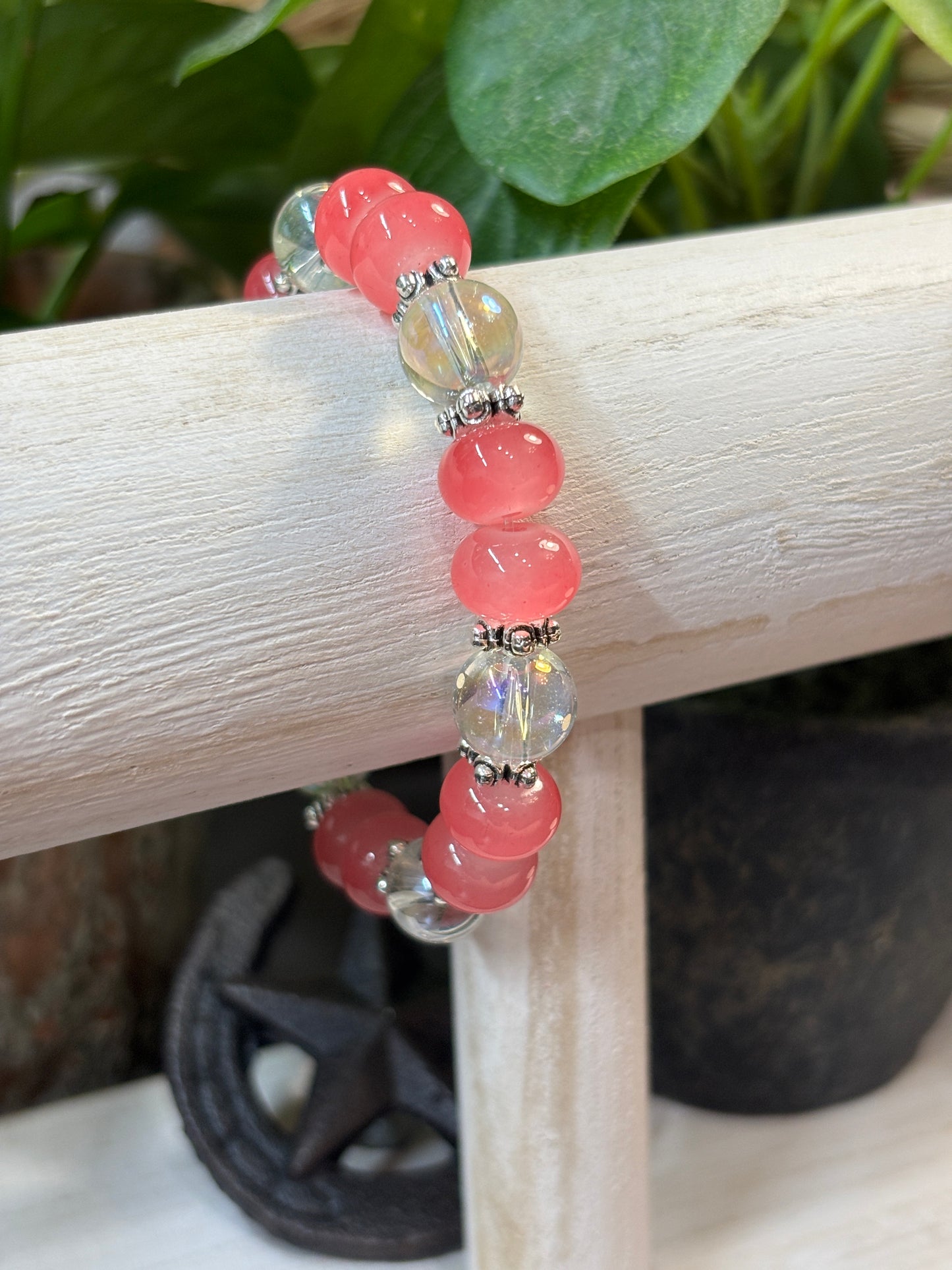 "Heidi" - Handmade Glass Beaded Stretch Bracelet