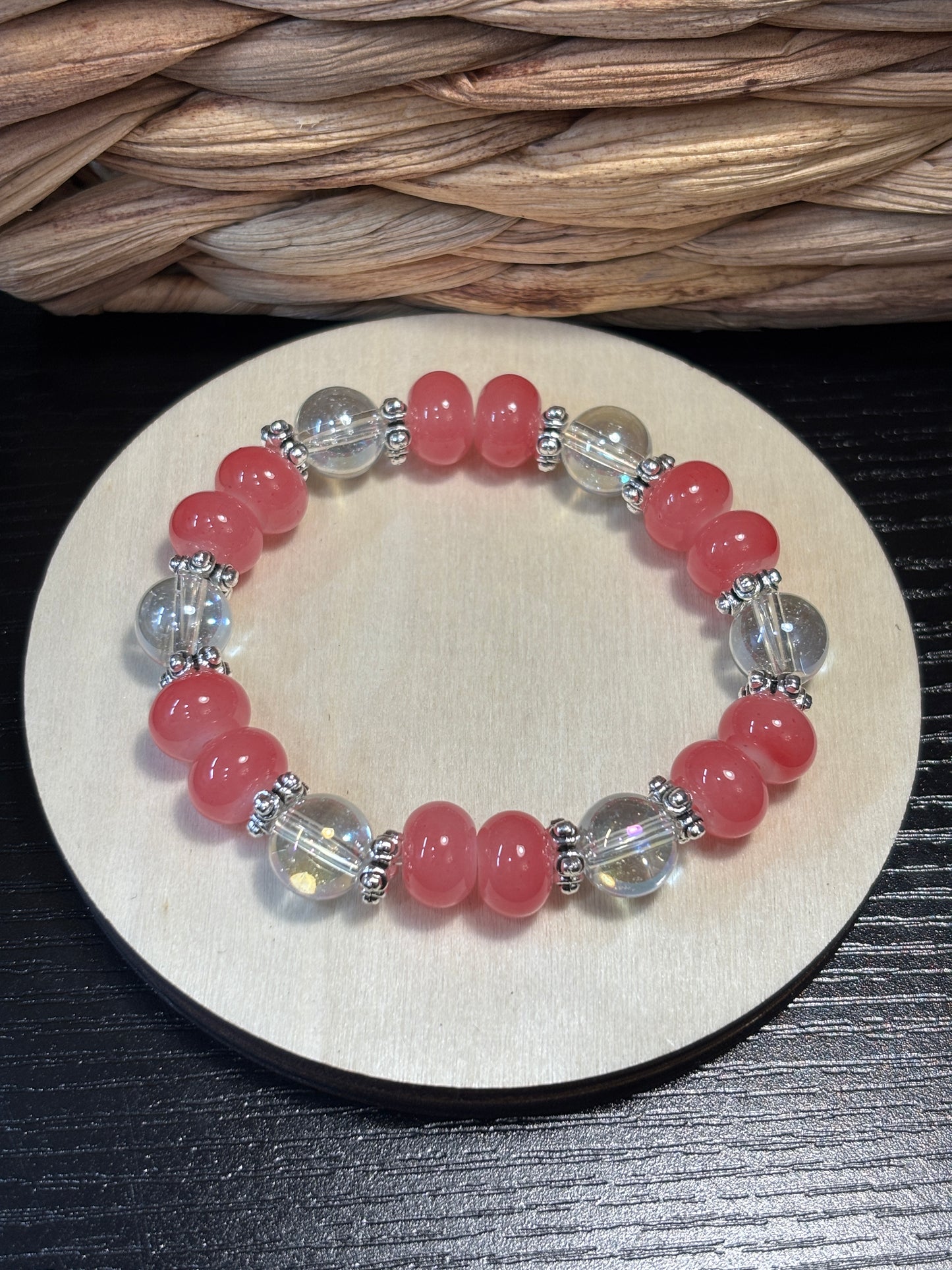 "Heidi" - Handmade Glass Beaded Stretch Bracelet