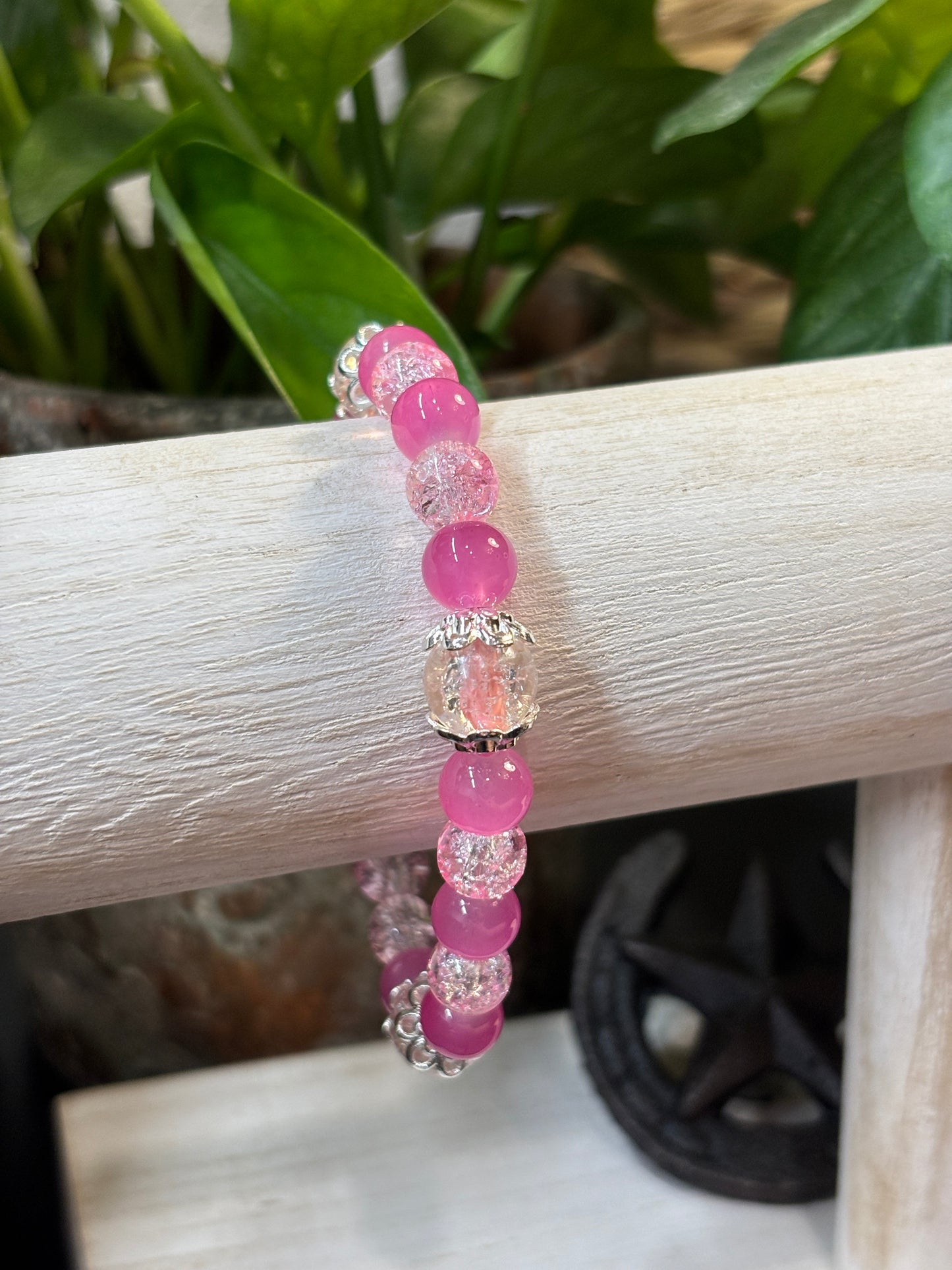 "Alexis" - Handmade Glass Beaded Stretch Bracelet