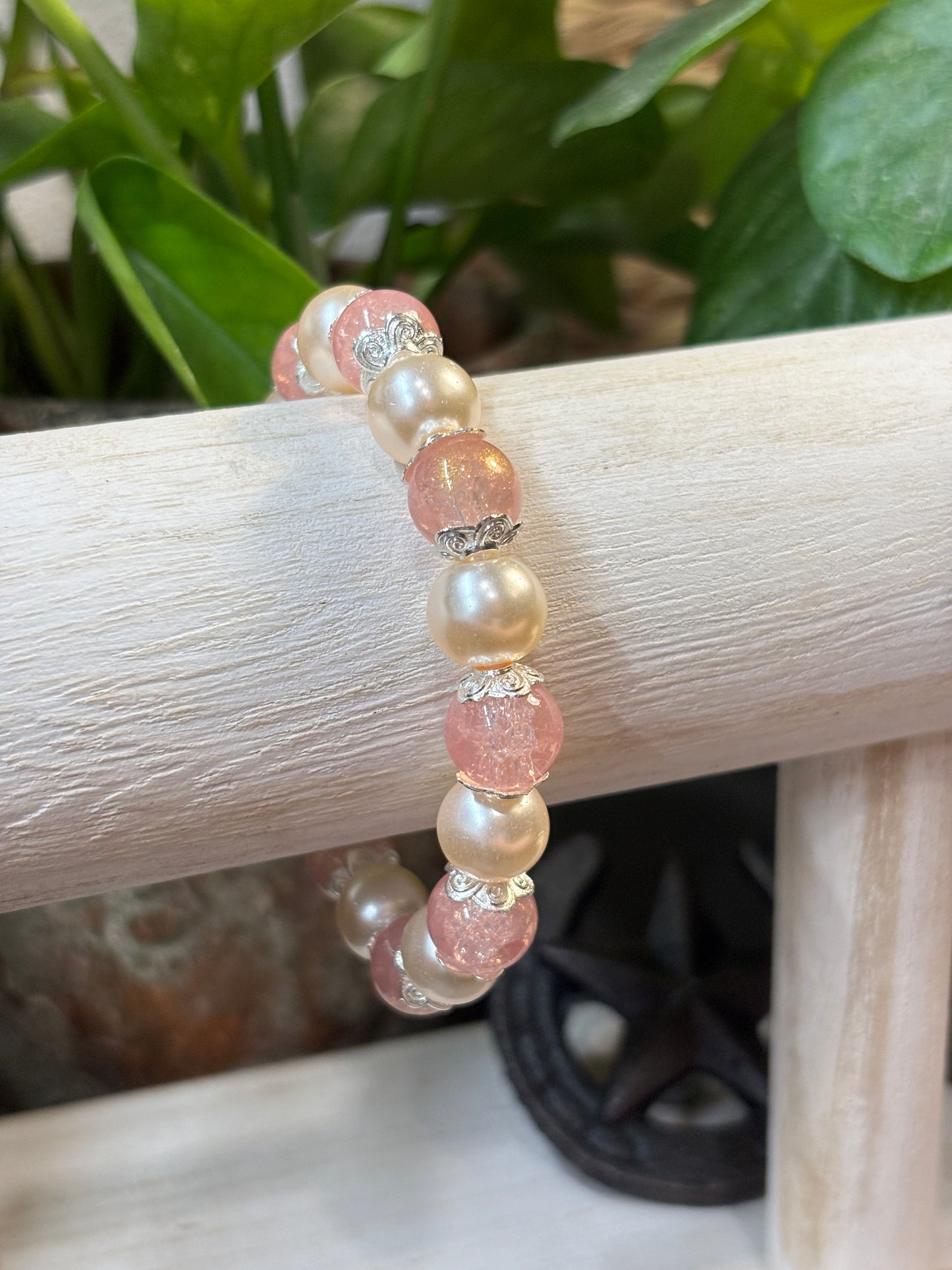 "Mimi" - Handmade Glass Beaded Stretch Bracelet