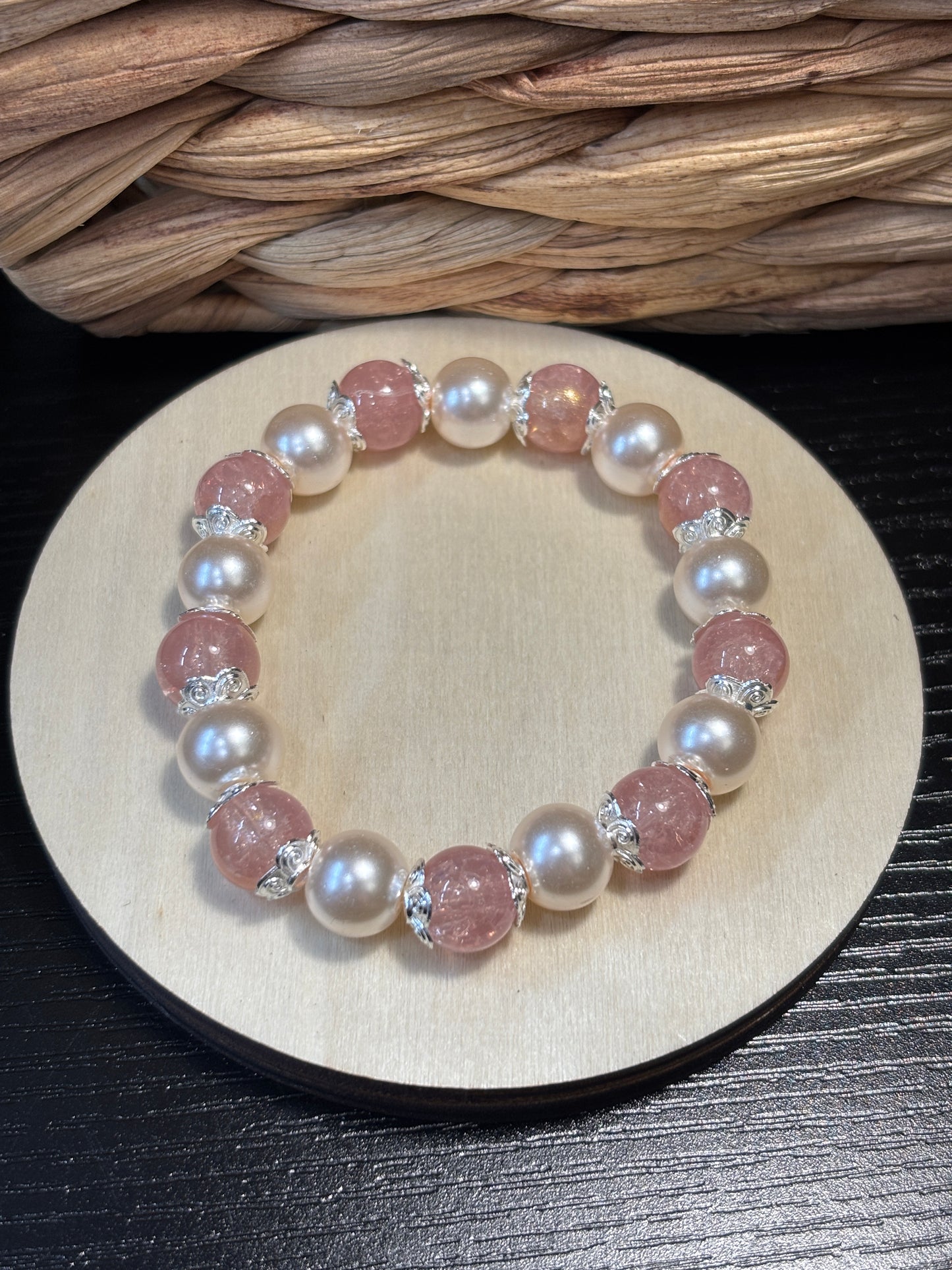 "Mimi" - Handmade Glass Beaded Stretch Bracelet