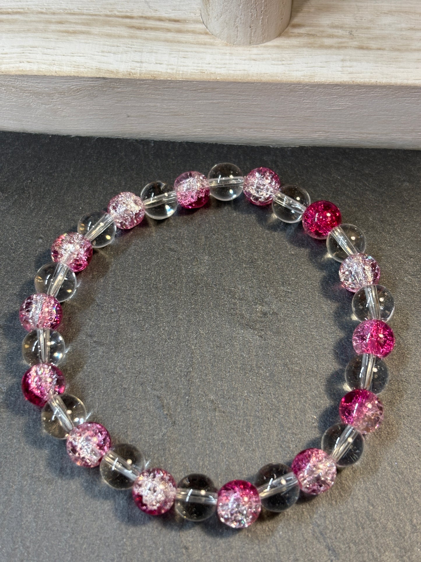 "Pixie" - Handmade Glass Beaded Stretch Bracelet