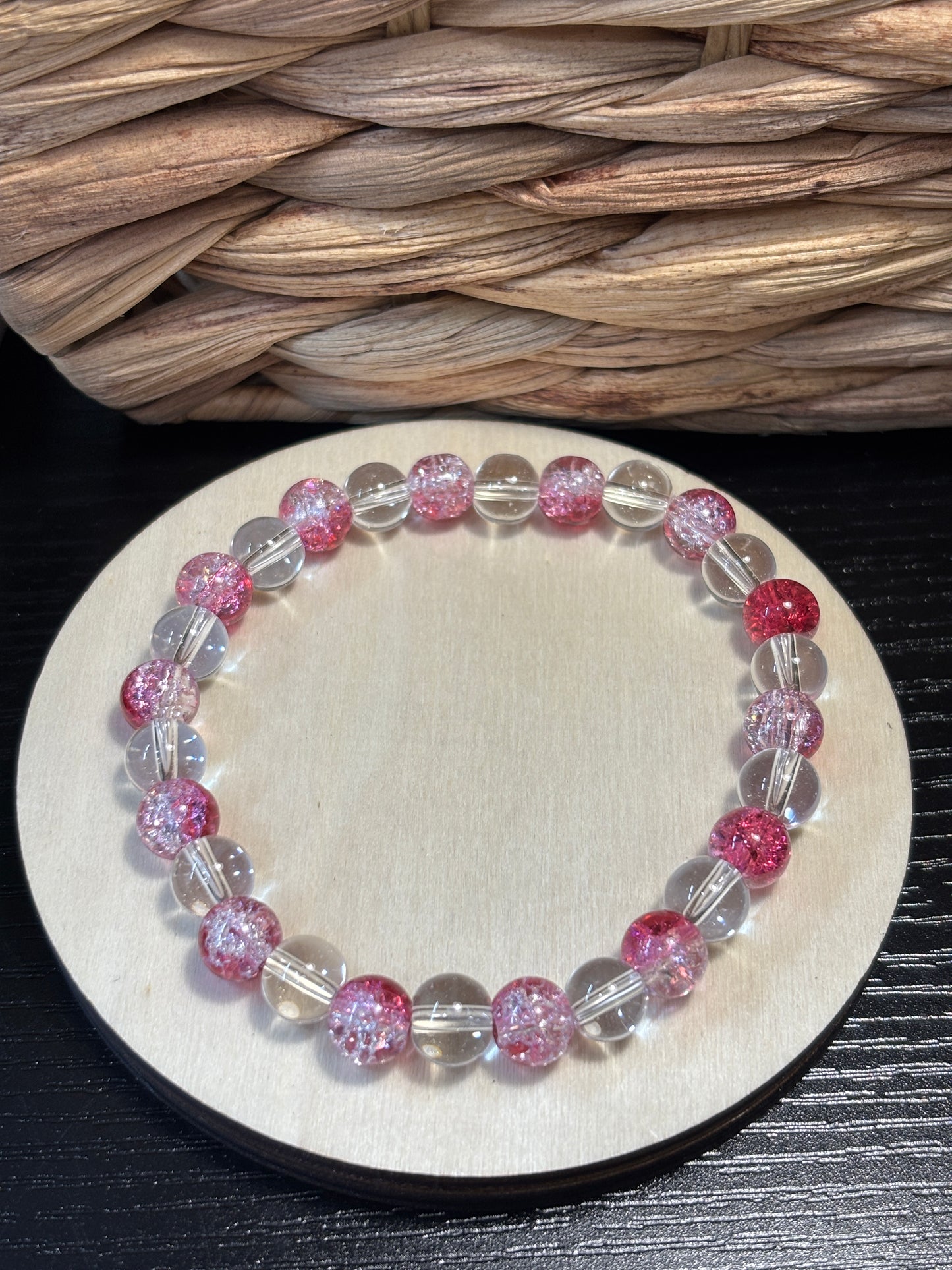 "Pixie" - Handmade Glass Beaded Stretch Bracelet
