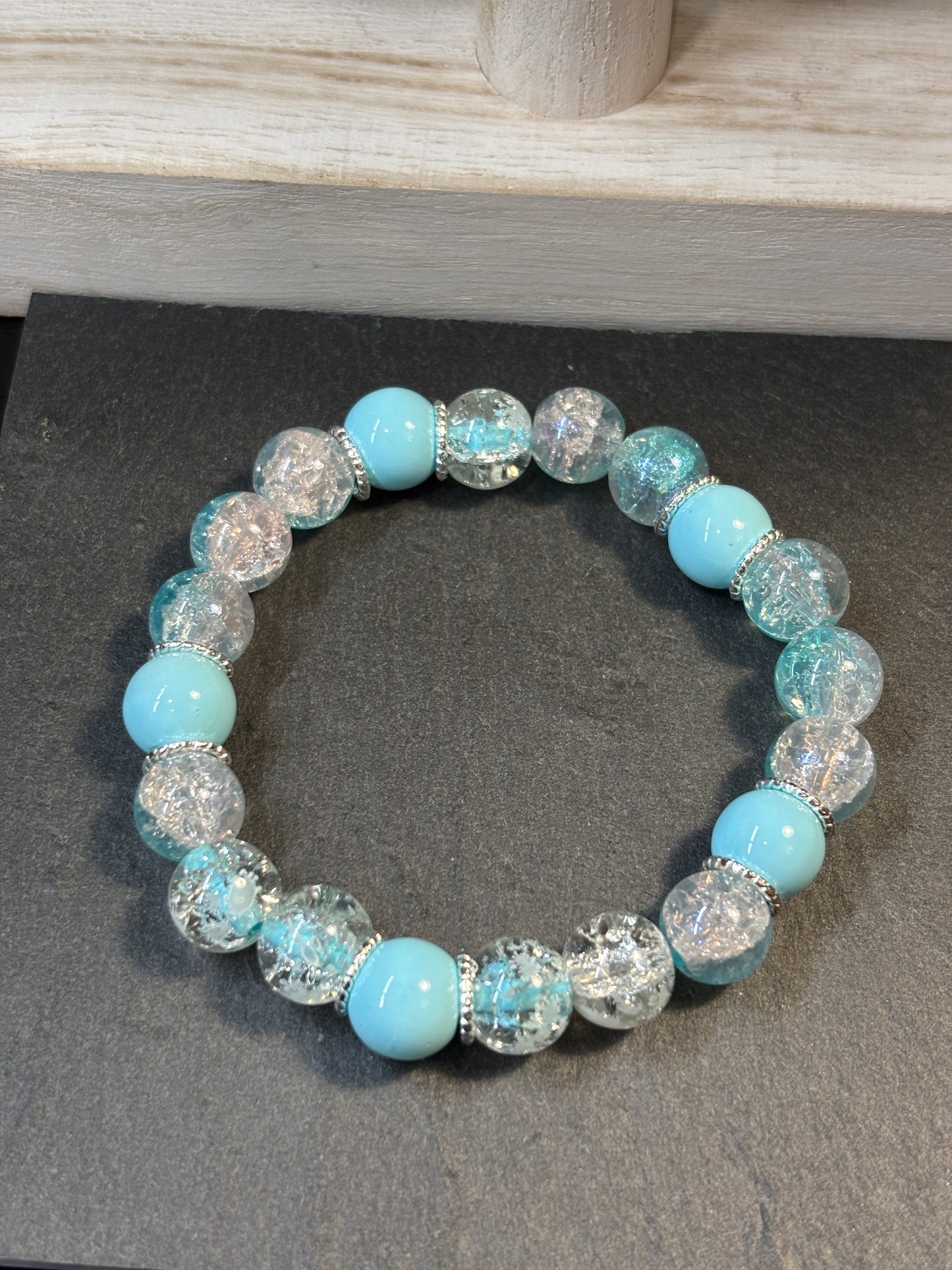 "Connie II" - Handmade Glass Beaded Stretch Bracelet