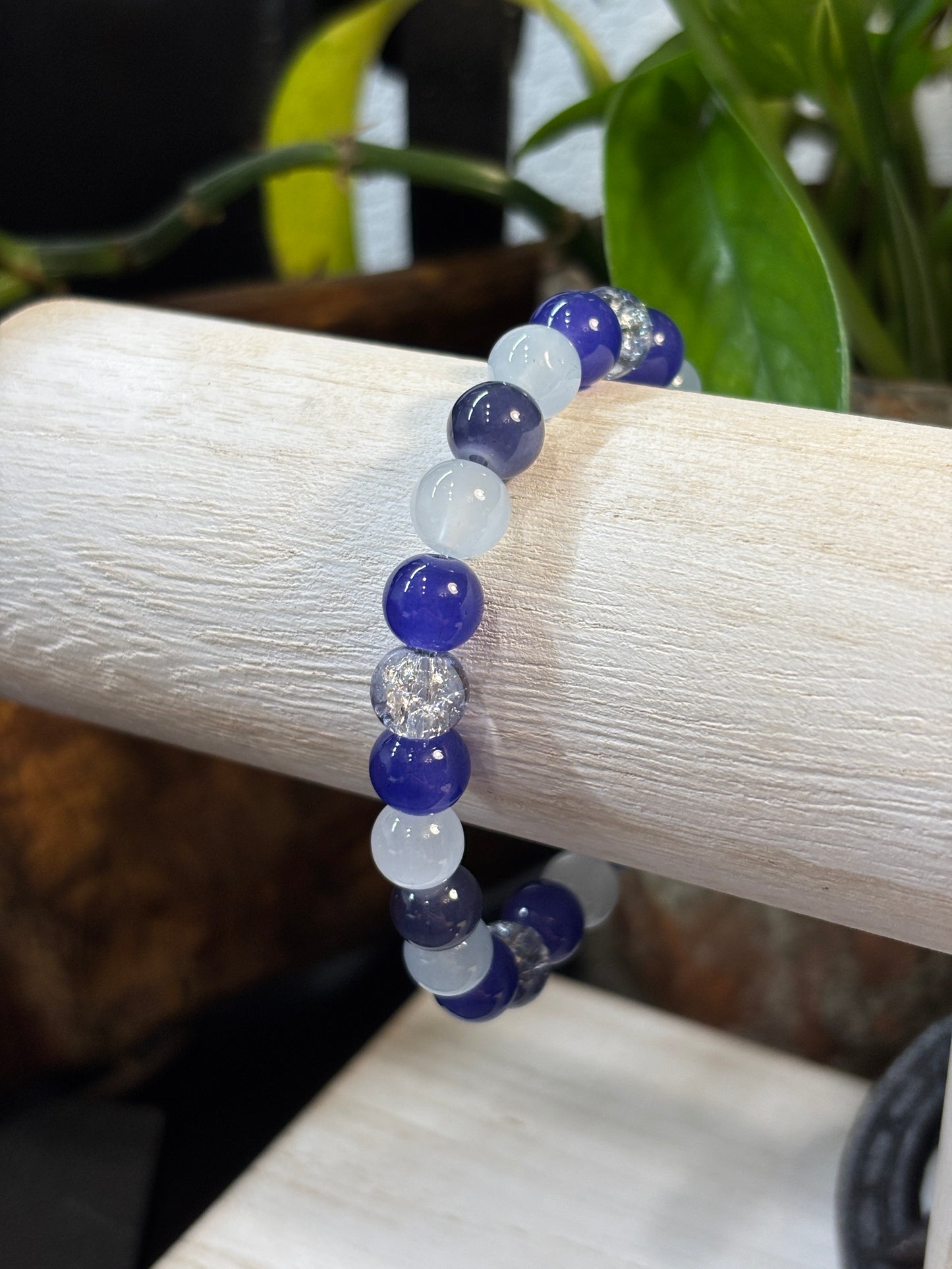 Becky III Handmade Glass Beaded Stretch Bracelet - 2