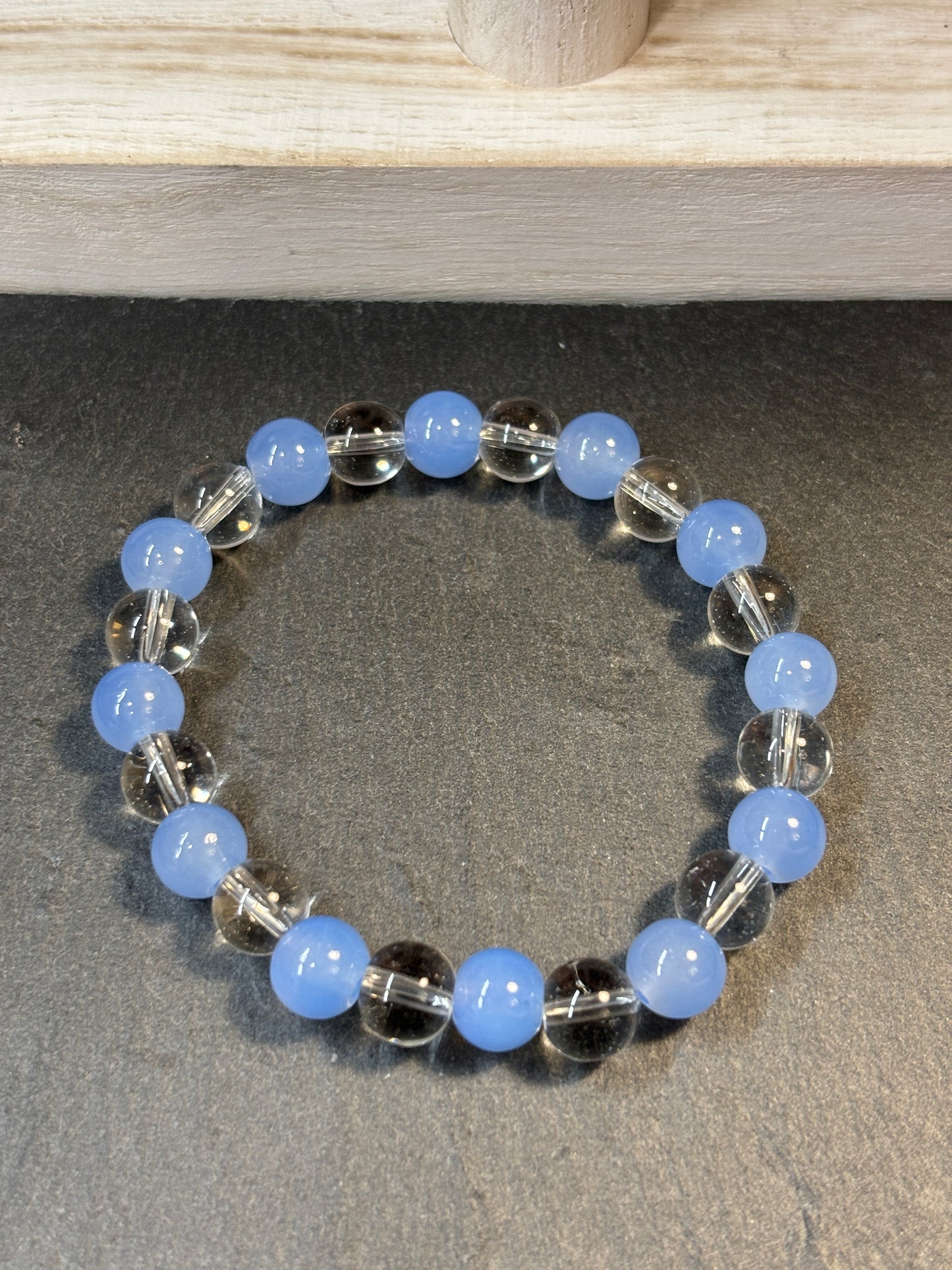 "Toni" - Handmade Glass Beaded Stretch Bracelet
